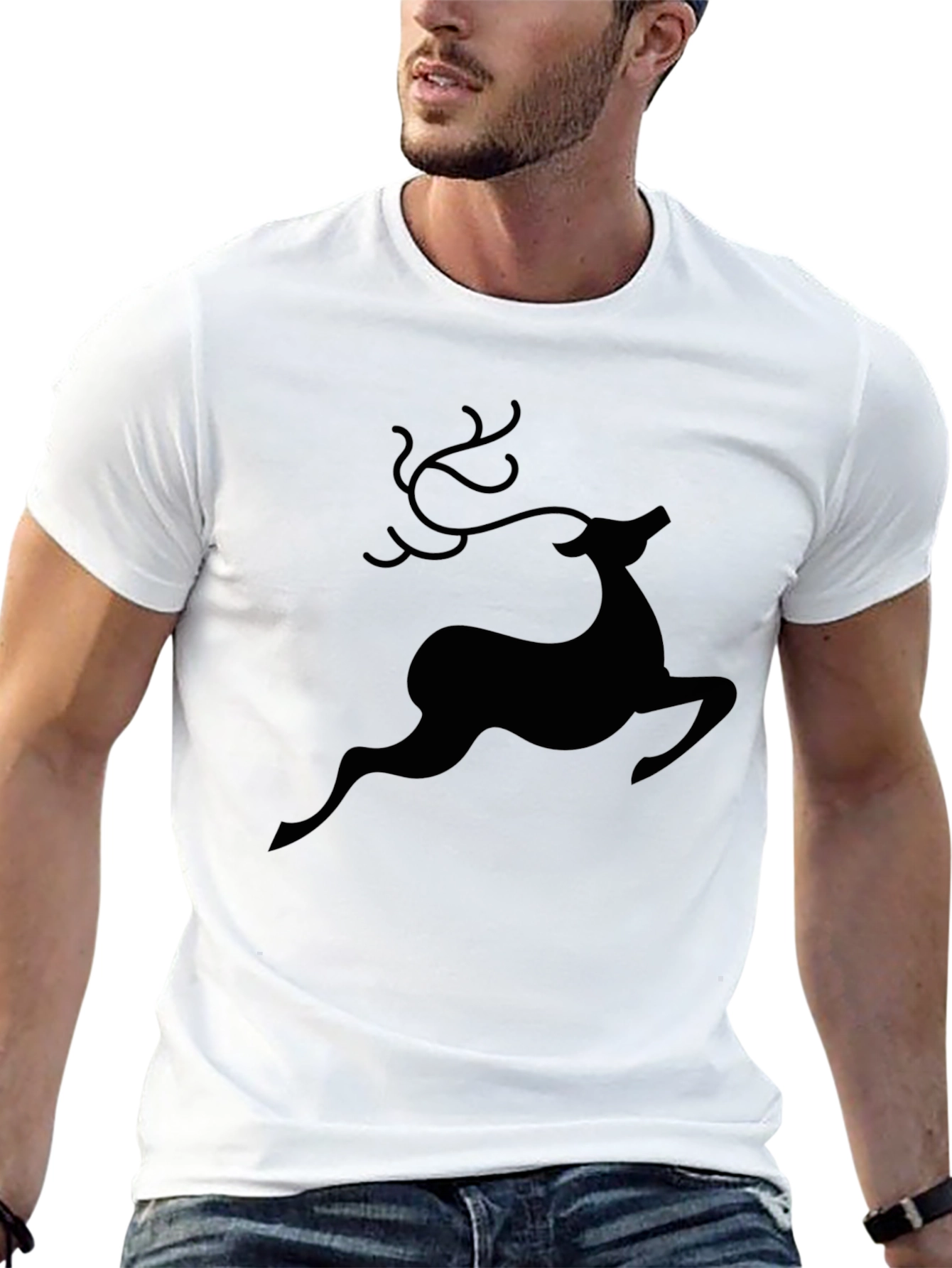 Black Deer Silhouette T-Shirt