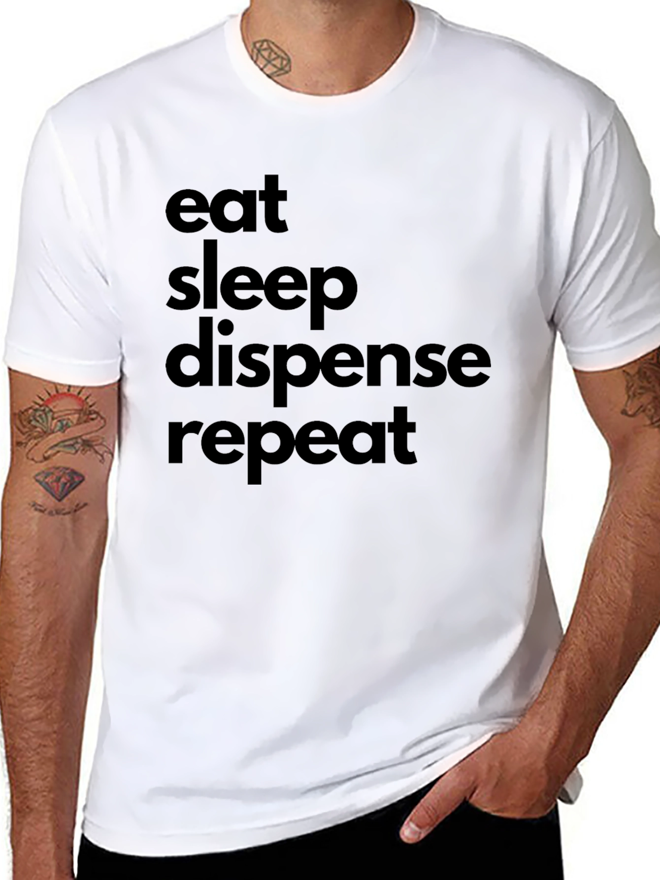 Eat Sleep Dispense Repeat - Graphic Tee