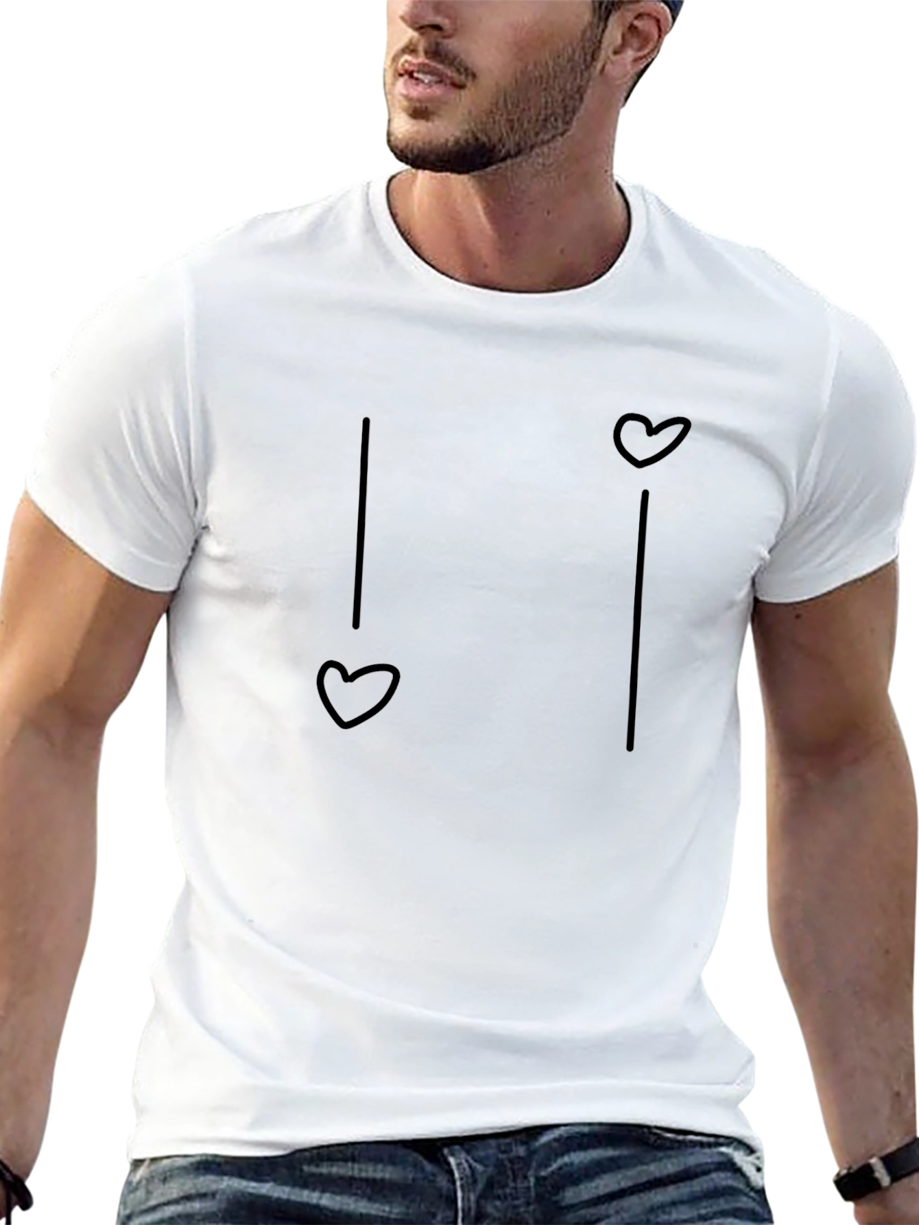 Black Heart String Graphic Tee