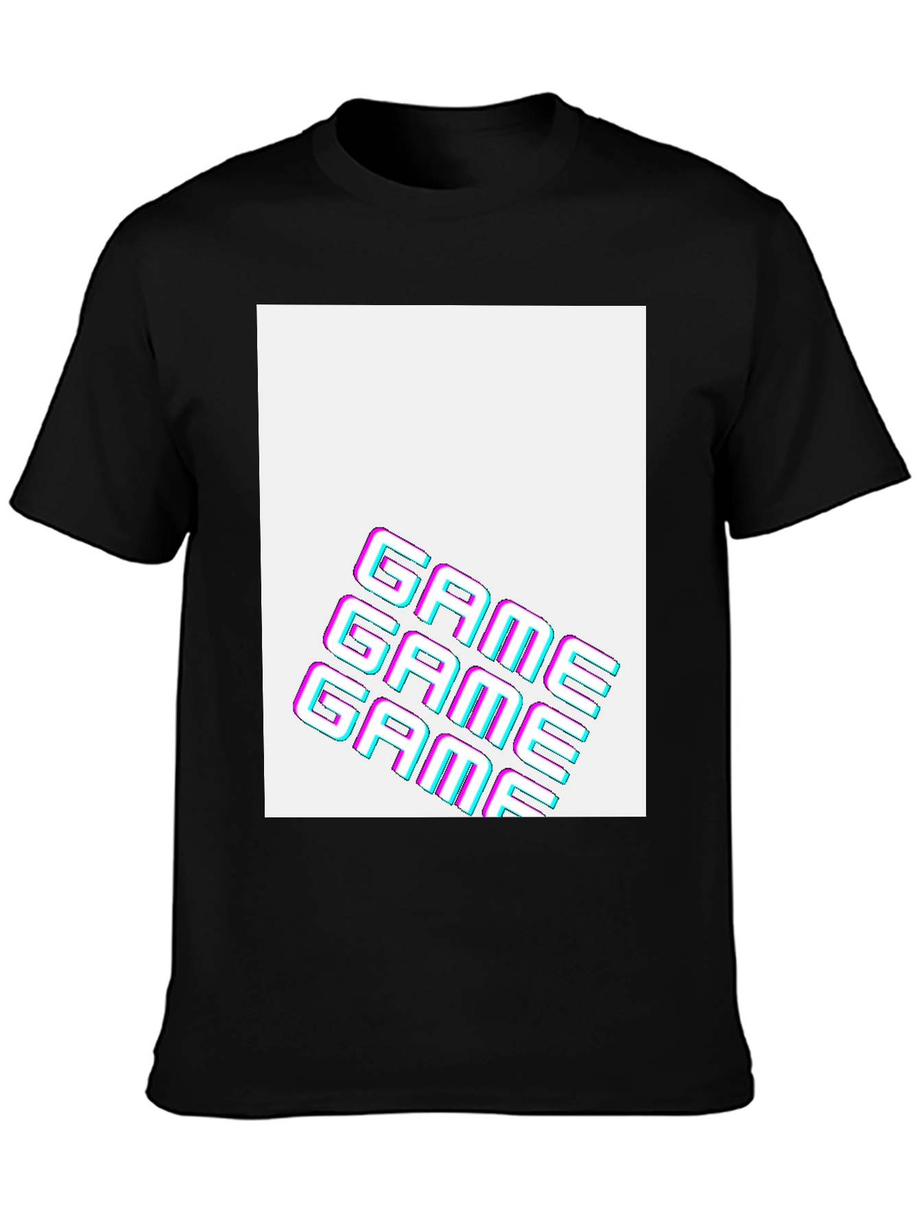 Retro Game Graphic T-Shirt - Black