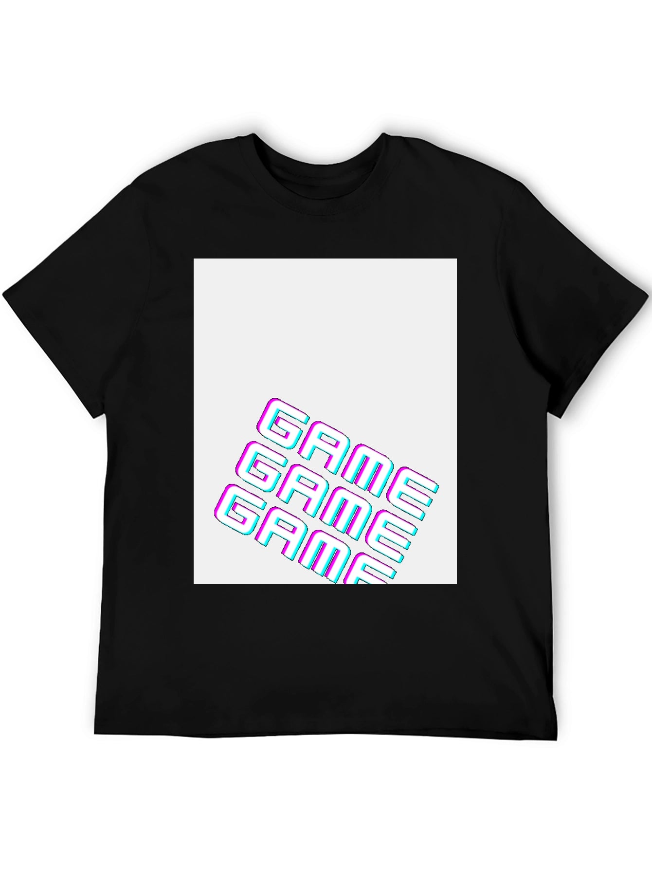 Retro Game Graphic T-Shirt - Black
