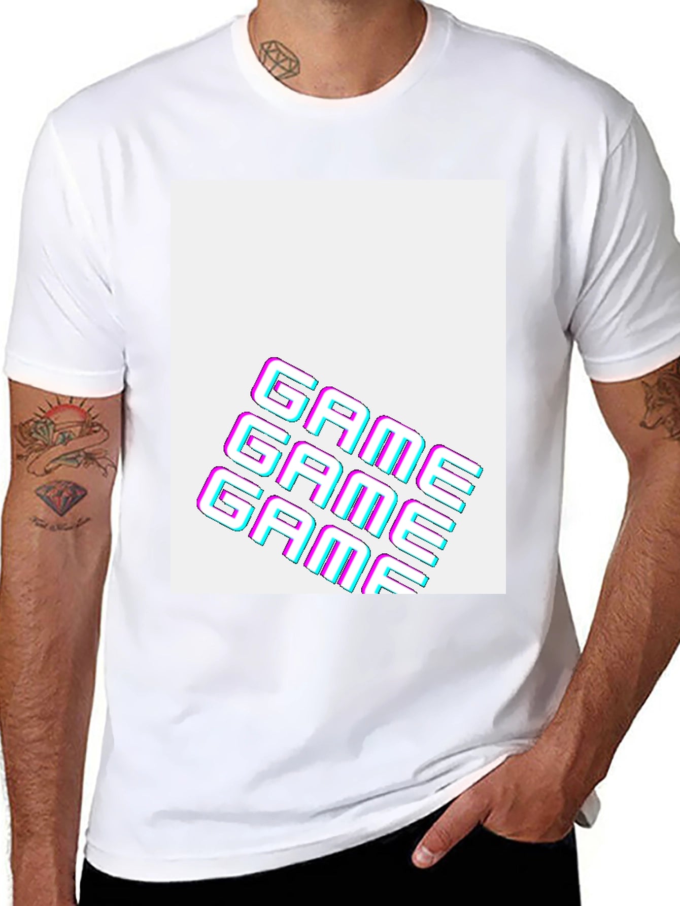 Retro Game Graphic T-Shirt - Black