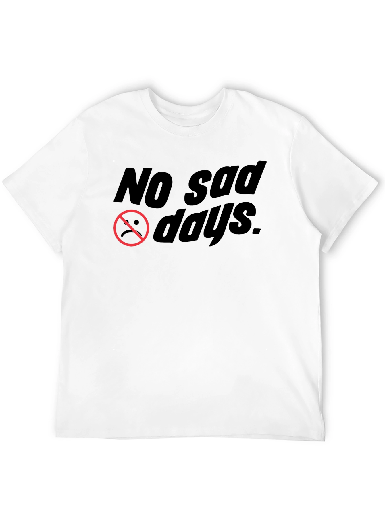 No Sad Days Black Graphic Tee