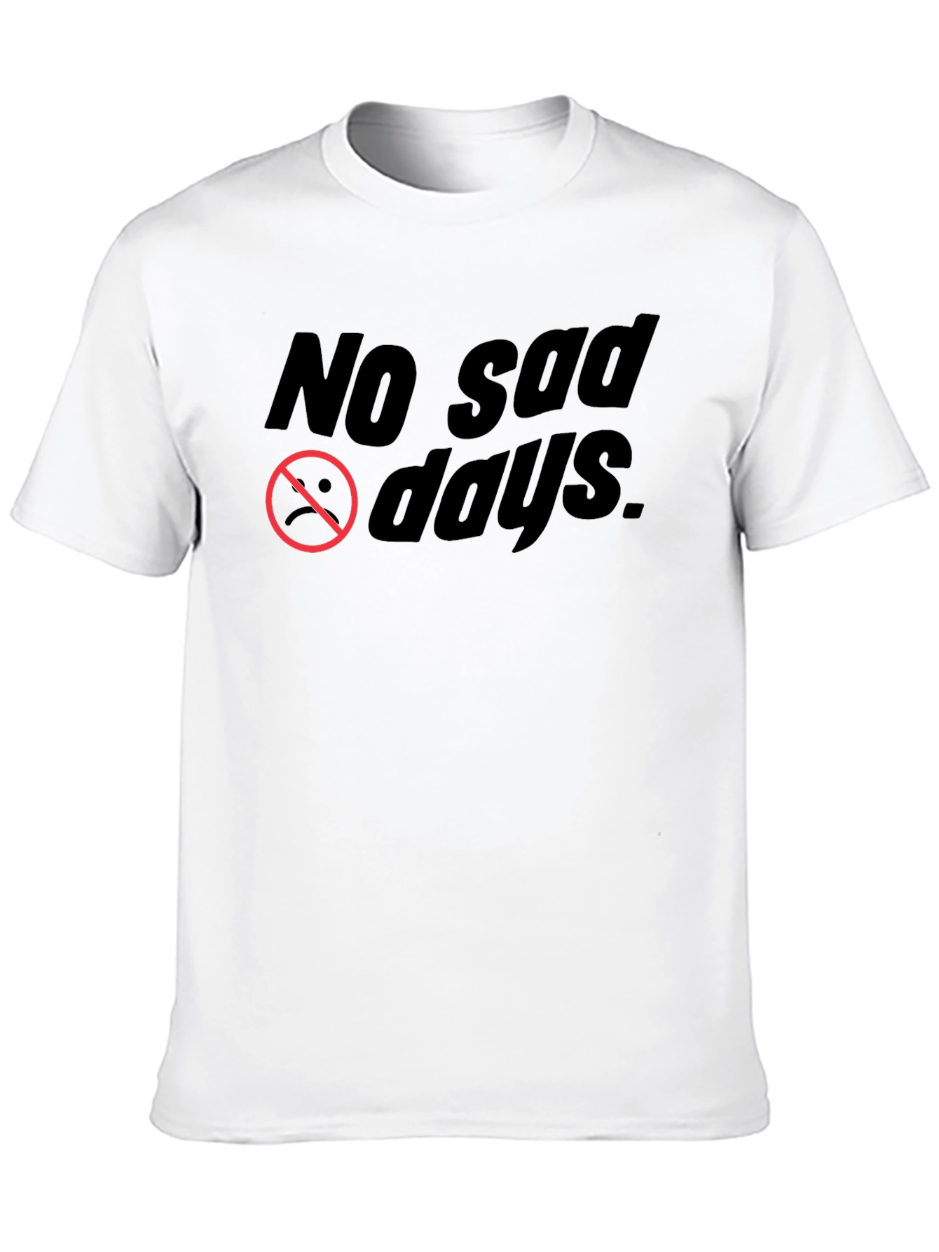 No Sad Days Black Graphic Tee