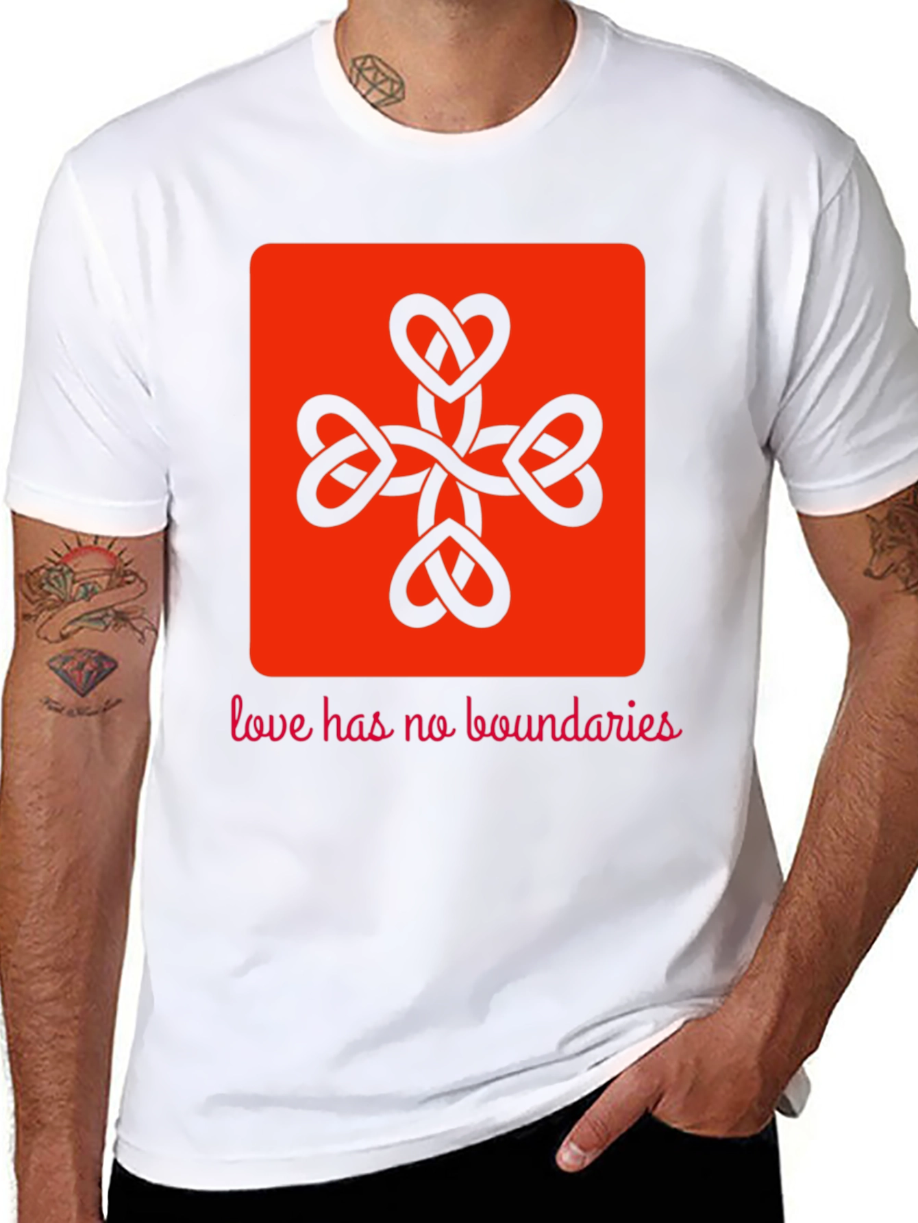 Heart Knot Graphic Tee - Love Has No Boundaries