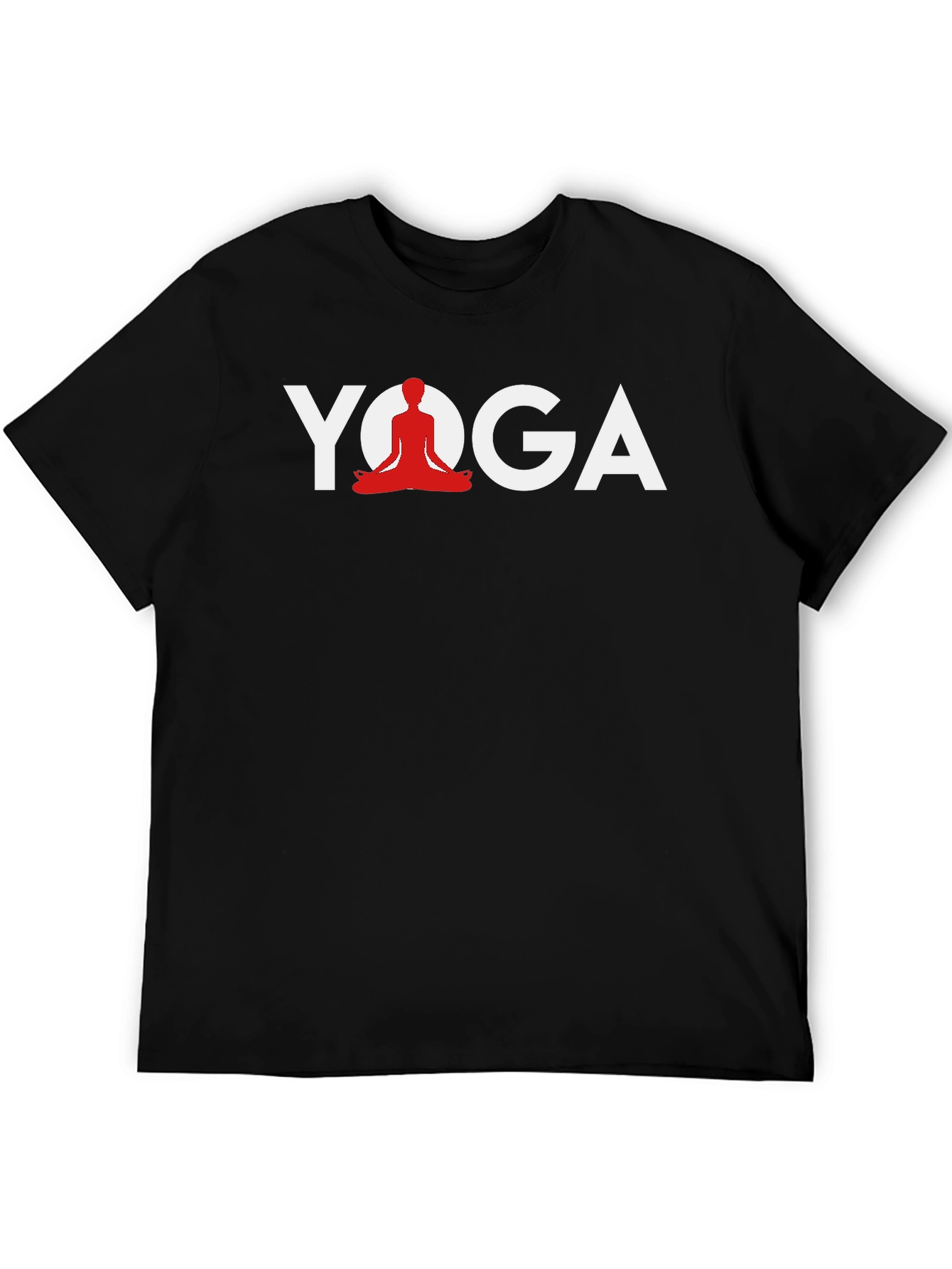 Yoga Graphic Tee - Meditating Silhouette Design