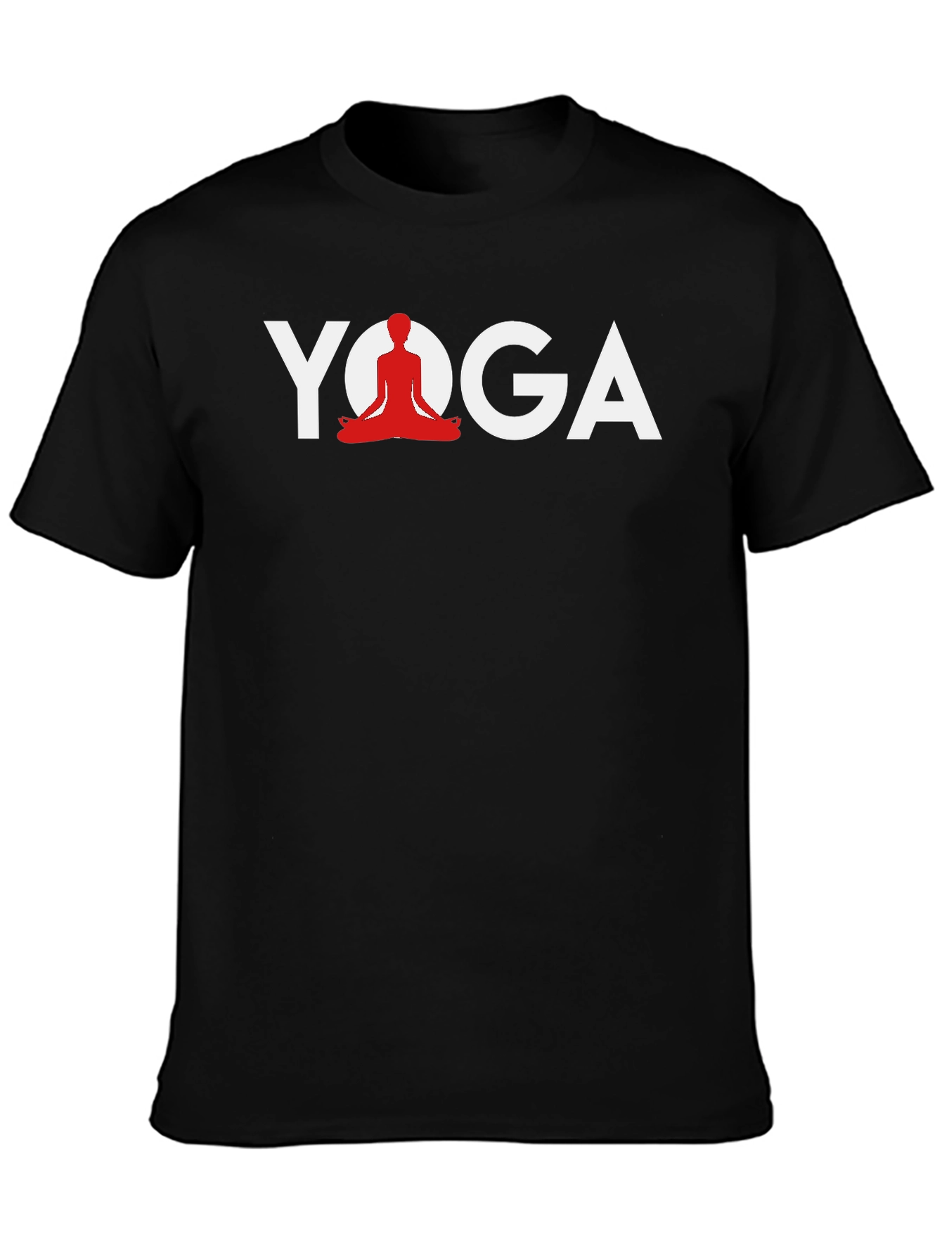 Yoga Graphic Tee - Meditating Silhouette Design