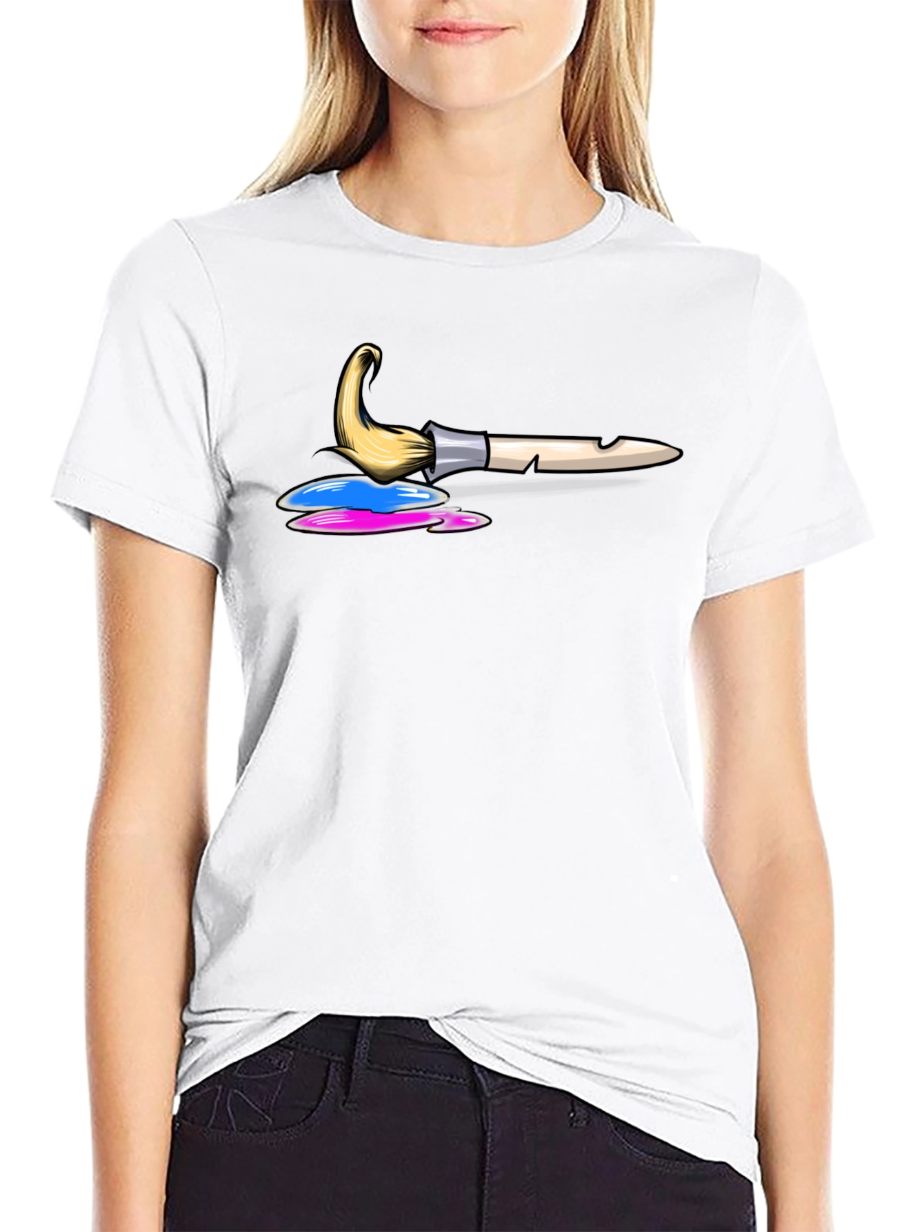 Paint Brush Graphic Tee - Artist T-Shirt