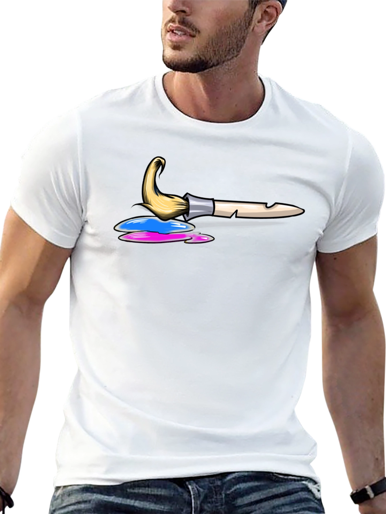 Paint Brush Graphic Tee - Artist T-Shirt