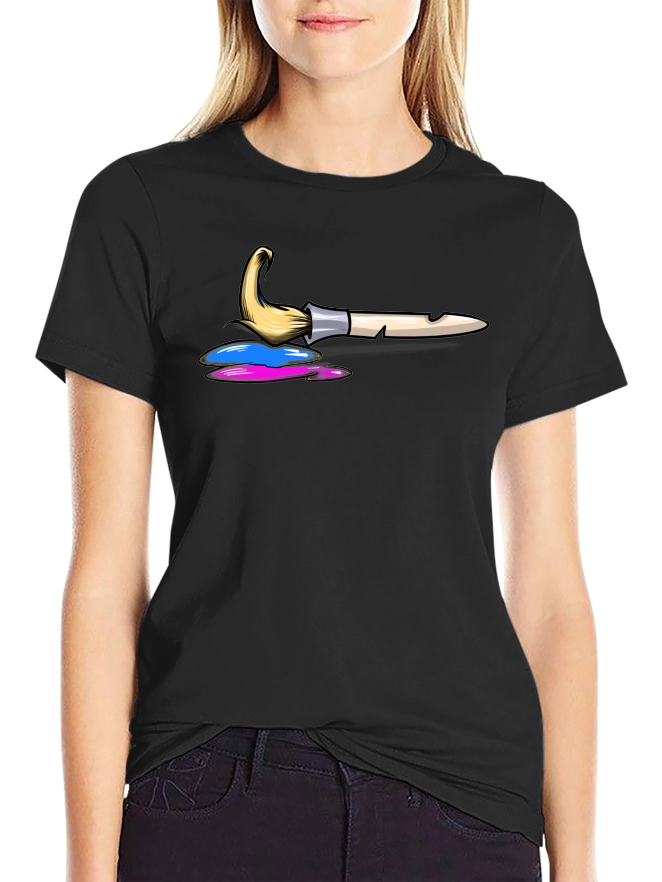 Paint Brush Graphic Tee - Artist T-Shirt