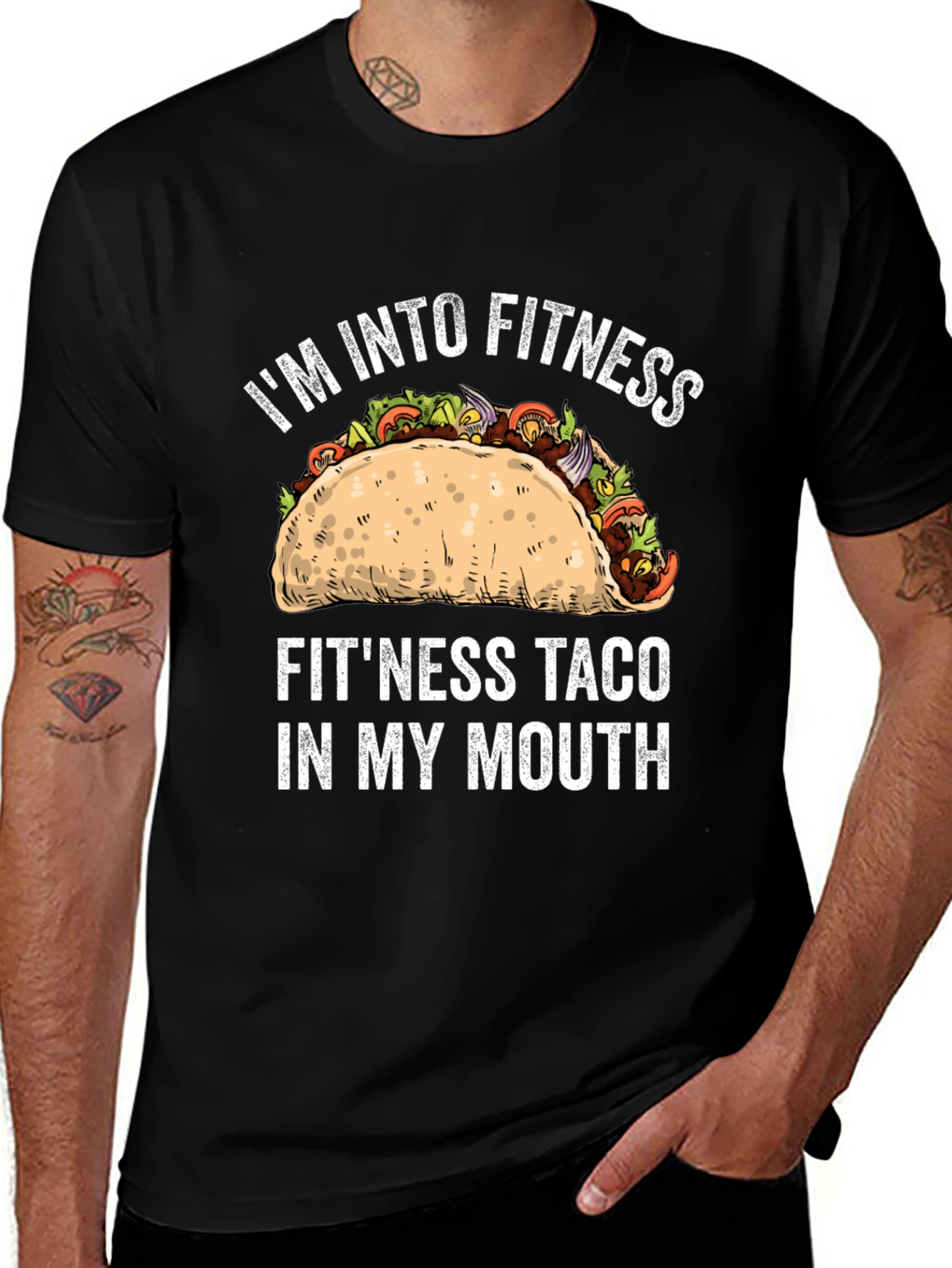 Fitness Taco T-Shirt Funny Workout Tee