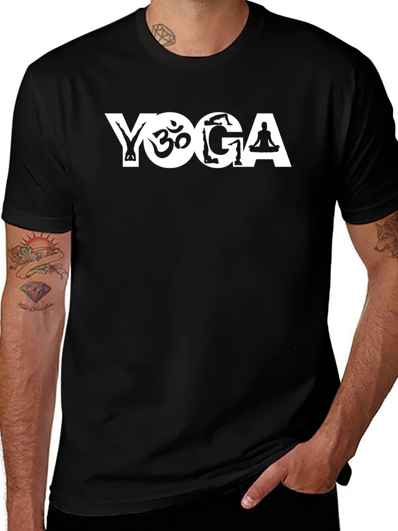 Yoga Design Black T-Shirt
