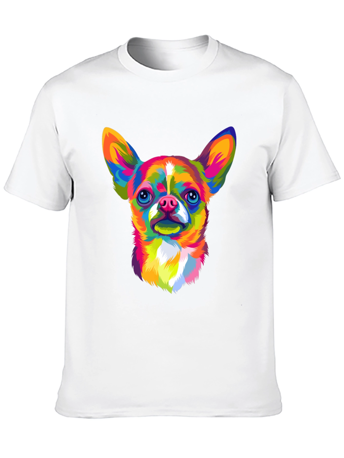 Vibrant Chihuahua Graphic Black T-Shirt