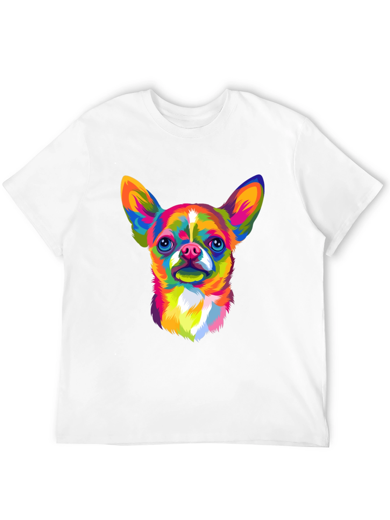 Vibrant Chihuahua Graphic Black T-Shirt
