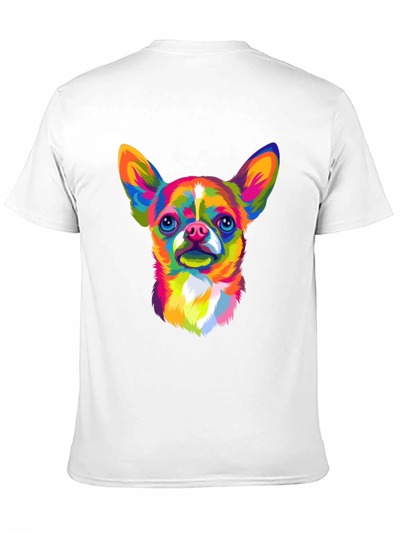 Vibrant Chihuahua Graphic Black T-Shirt