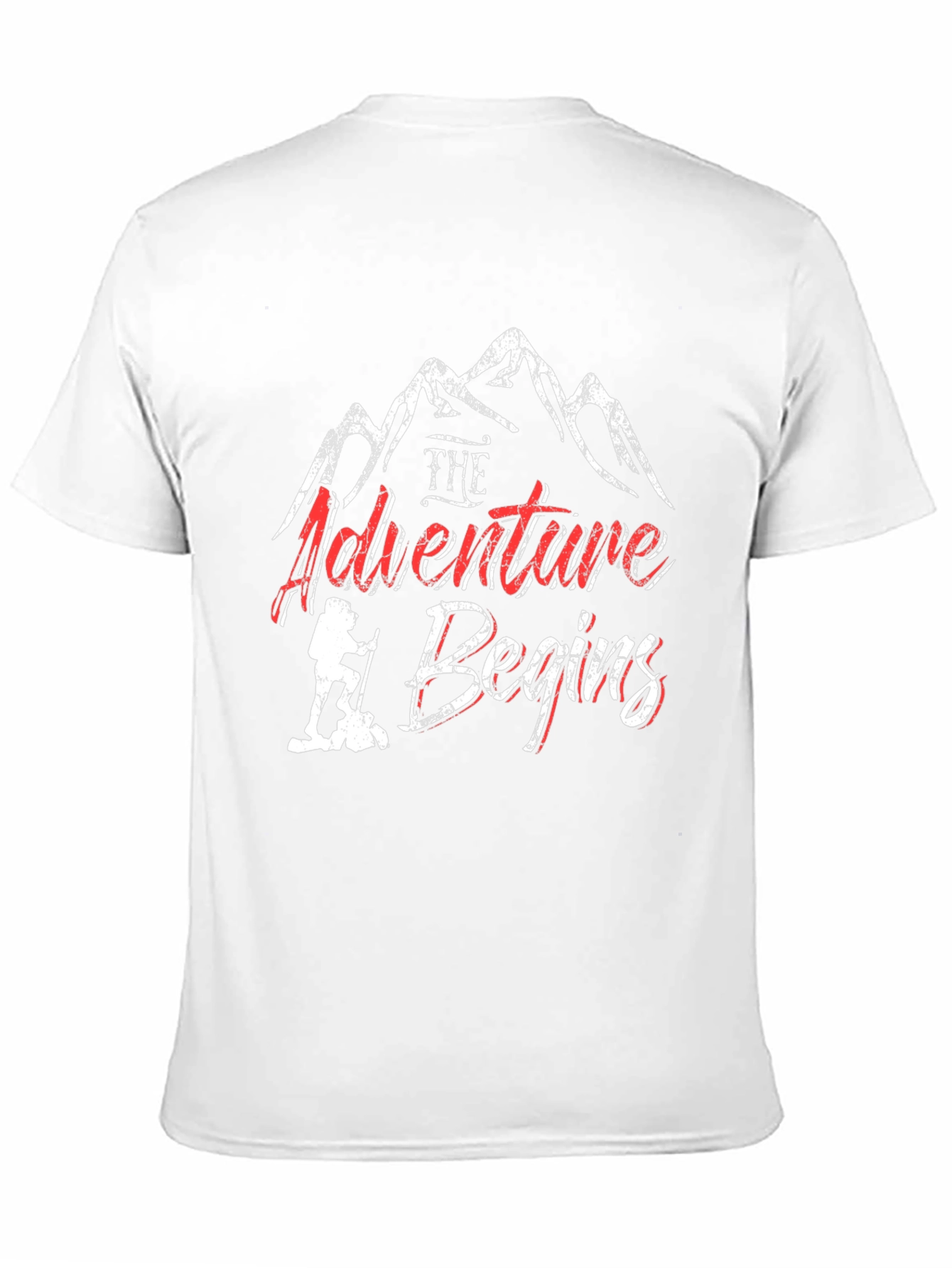 Adventure Begins Black Graphic T-Shirt
