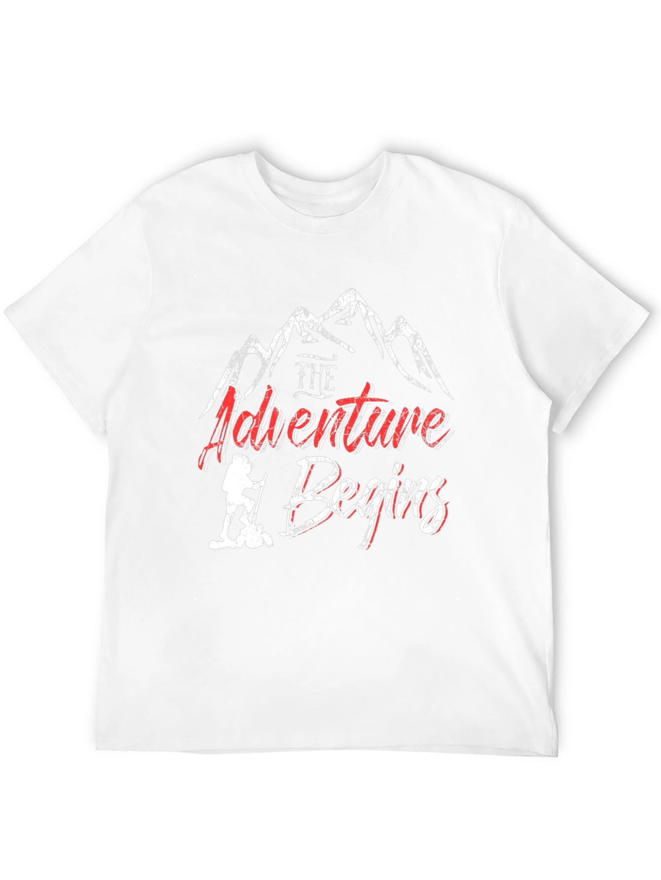 Adventure Begins Black Graphic T-Shirt