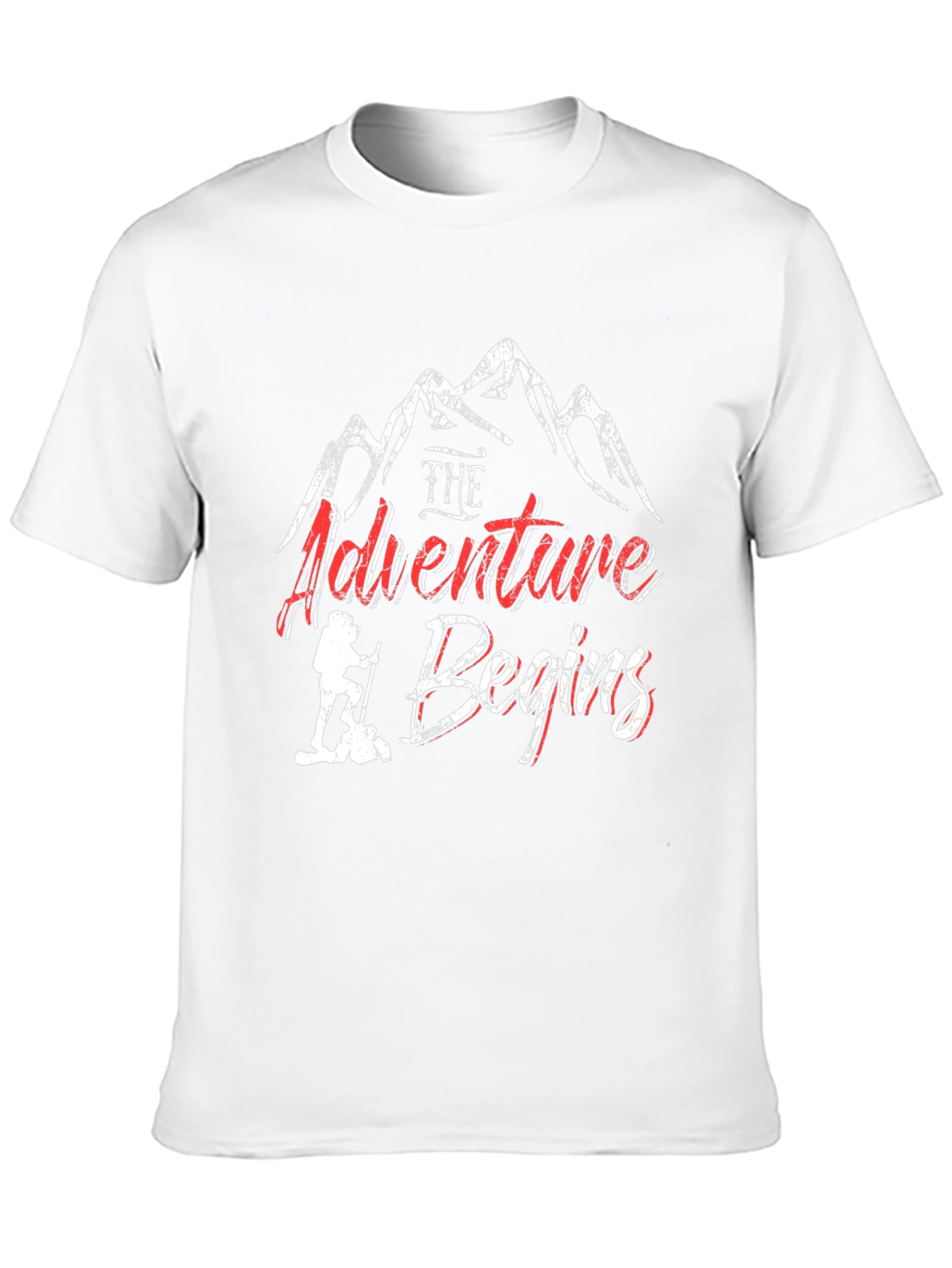 Adventure Begins Black Graphic T-Shirt