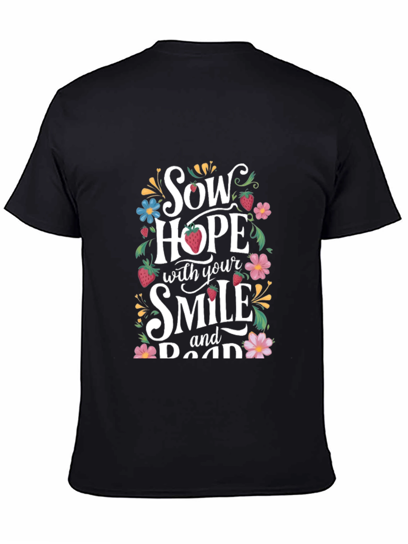 Sow Hope Graphic Print Black T-Shirt