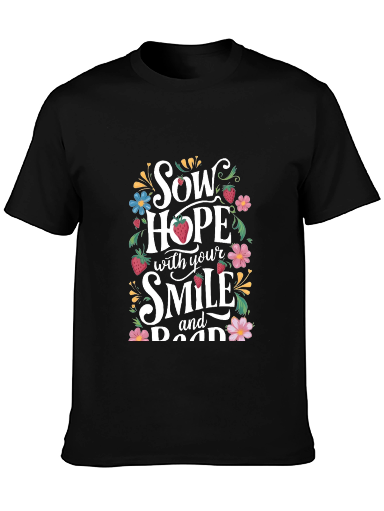 Sow Hope Graphic Print Black T-Shirt