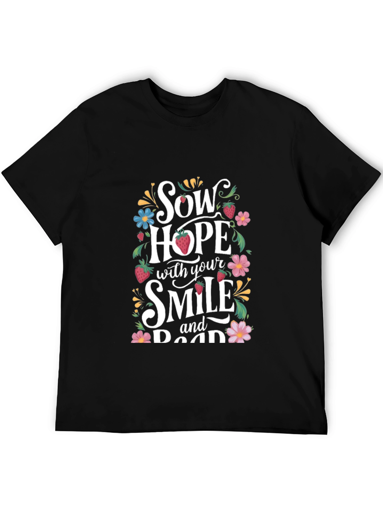 Sow Hope Graphic Print Black T-Shirt