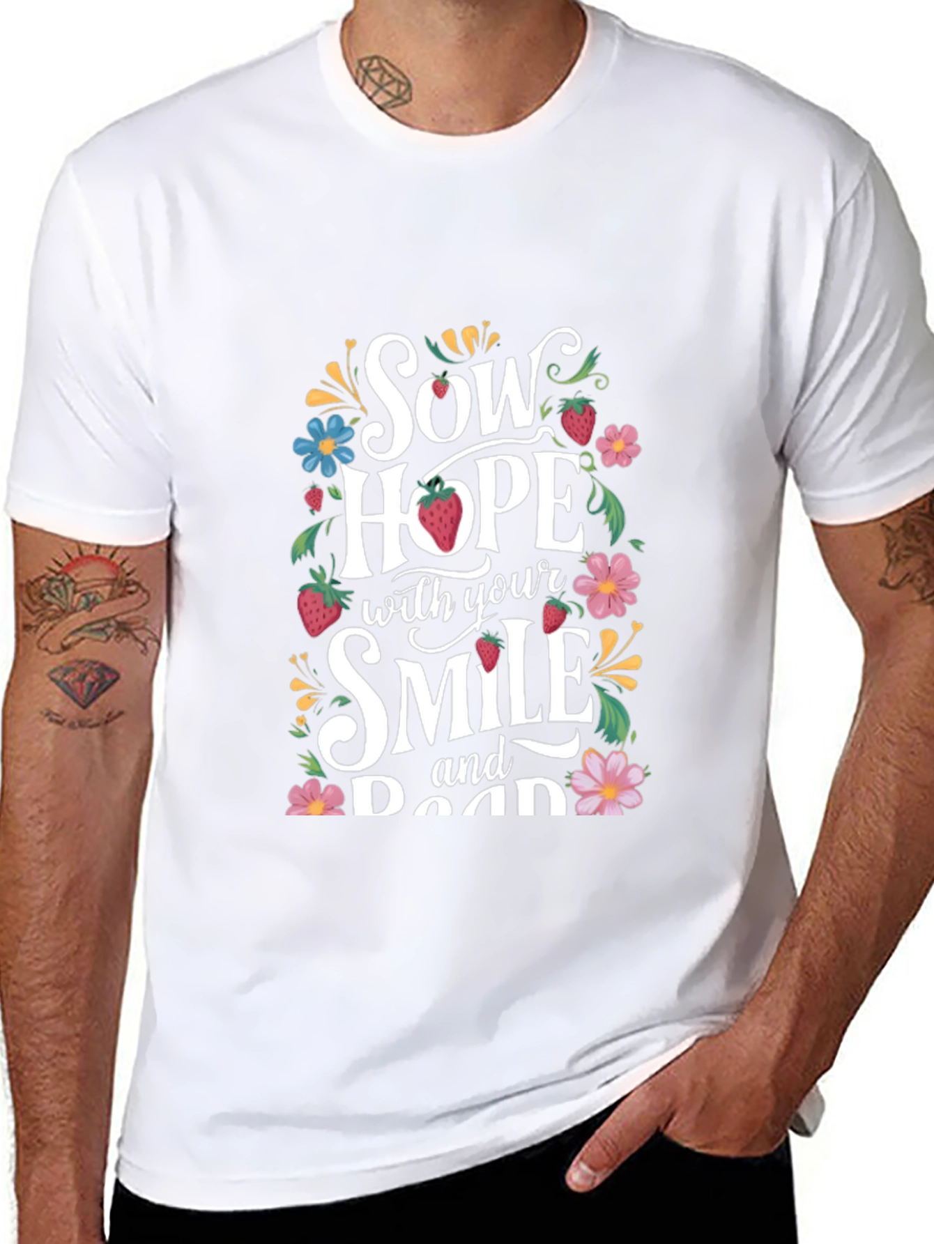 Sow Hope Graphic Print Black T-Shirt