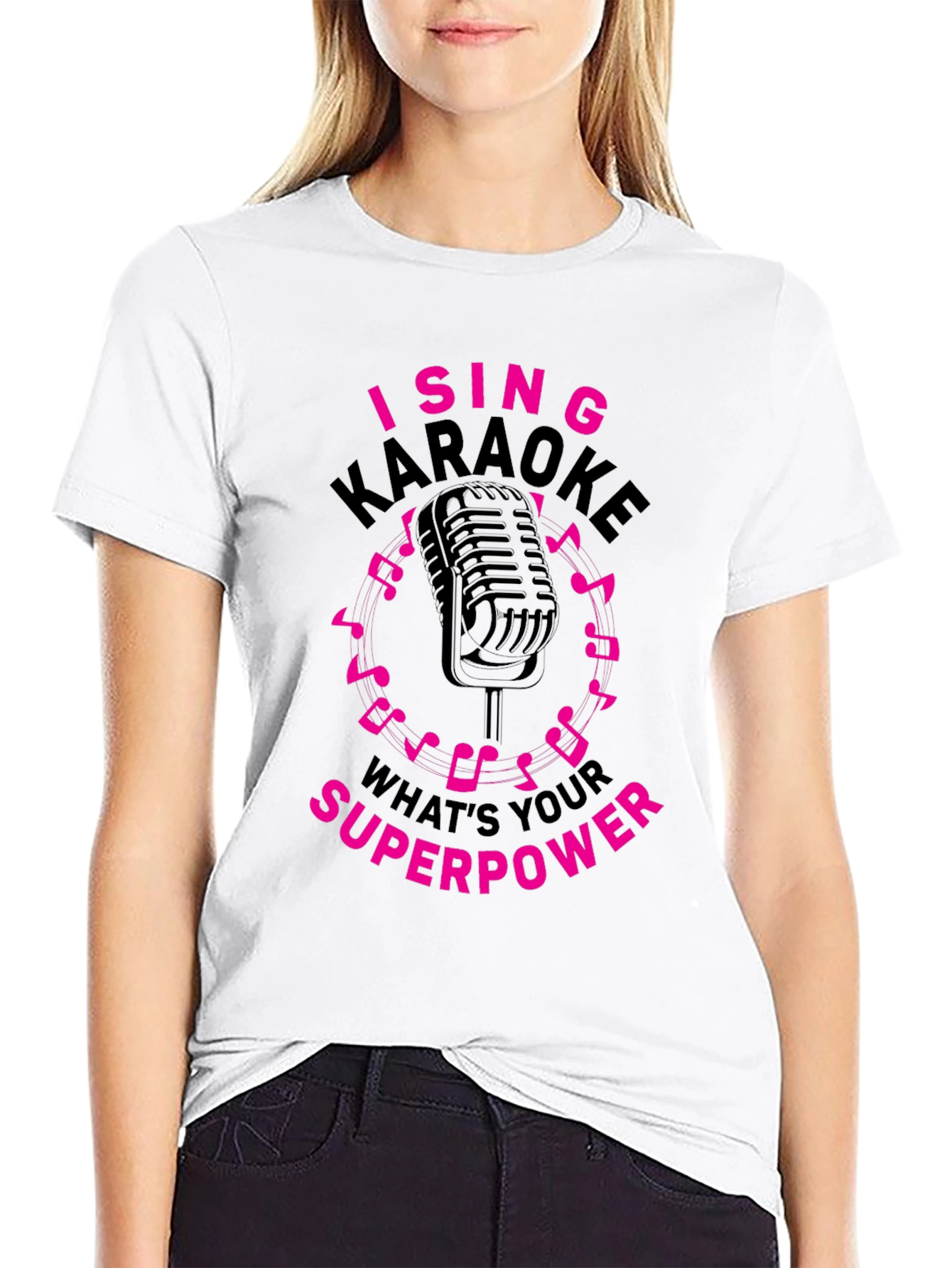 I Sing Karaoke T-Shirt - Whats Your Superpower?