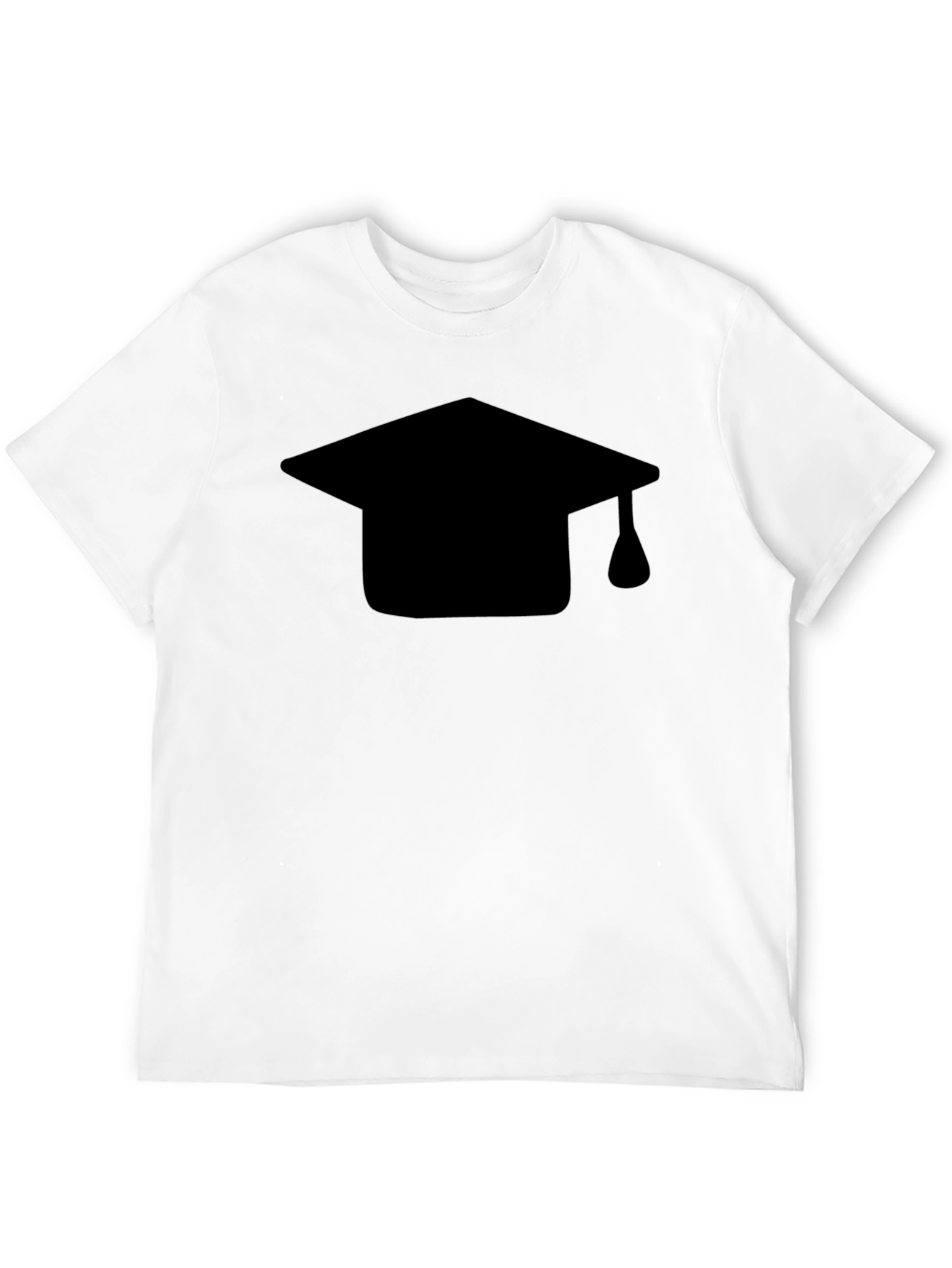 Graduation Cap Graphic Tee - Black