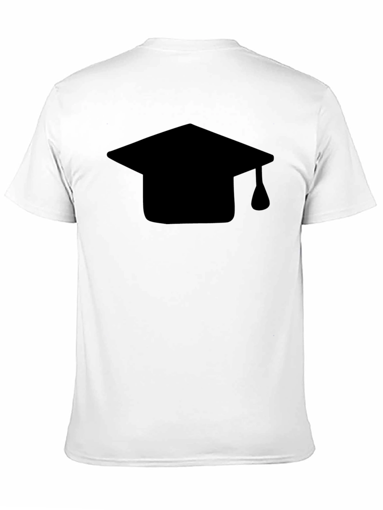 Graduation Cap Graphic Tee - Black