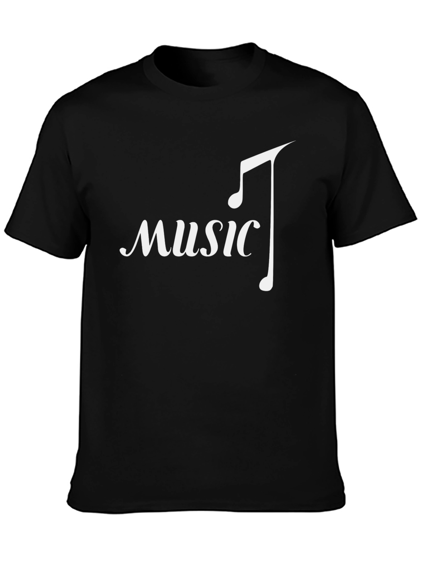 Music Note Graphic Tee - Stylish Black T-Shirt
