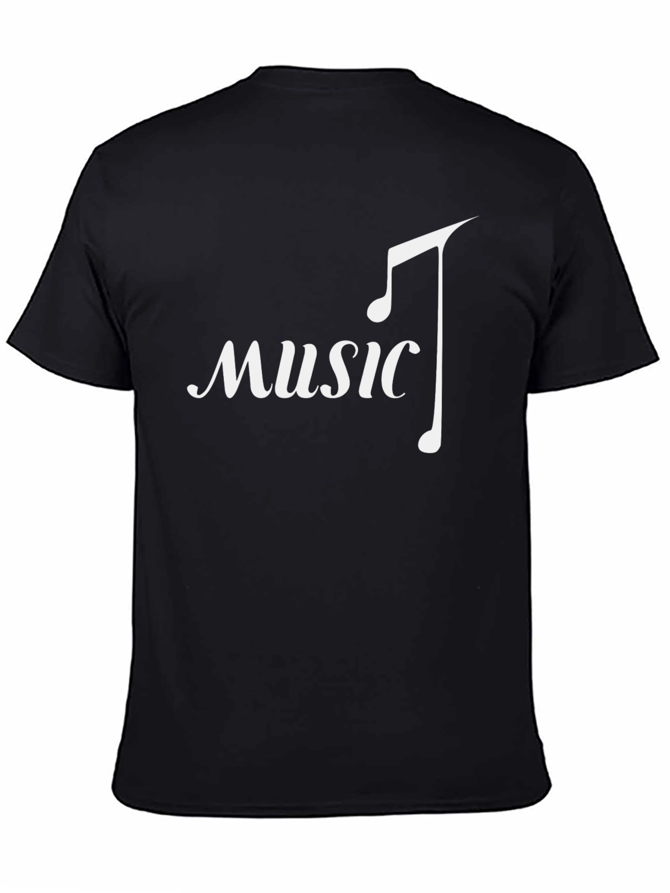 Music Note Graphic Tee - Stylish Black T-Shirt