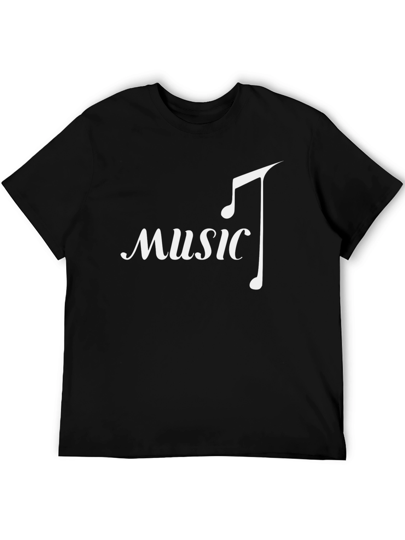Music Note Graphic Tee - Stylish Black T-Shirt