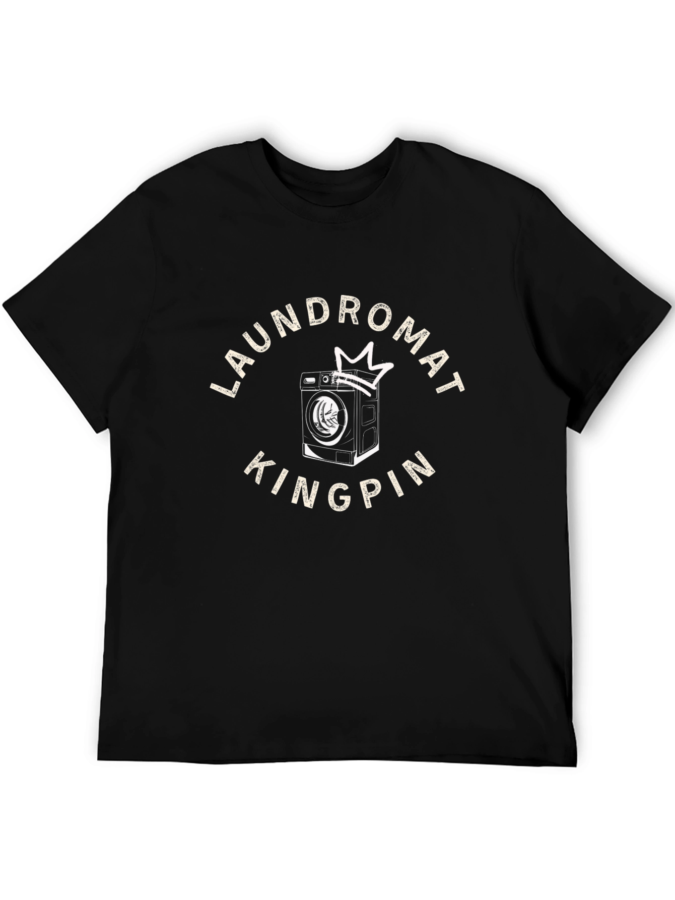 Laundromat Kingpin Graphic Tee - Black Cotton T-Shirt