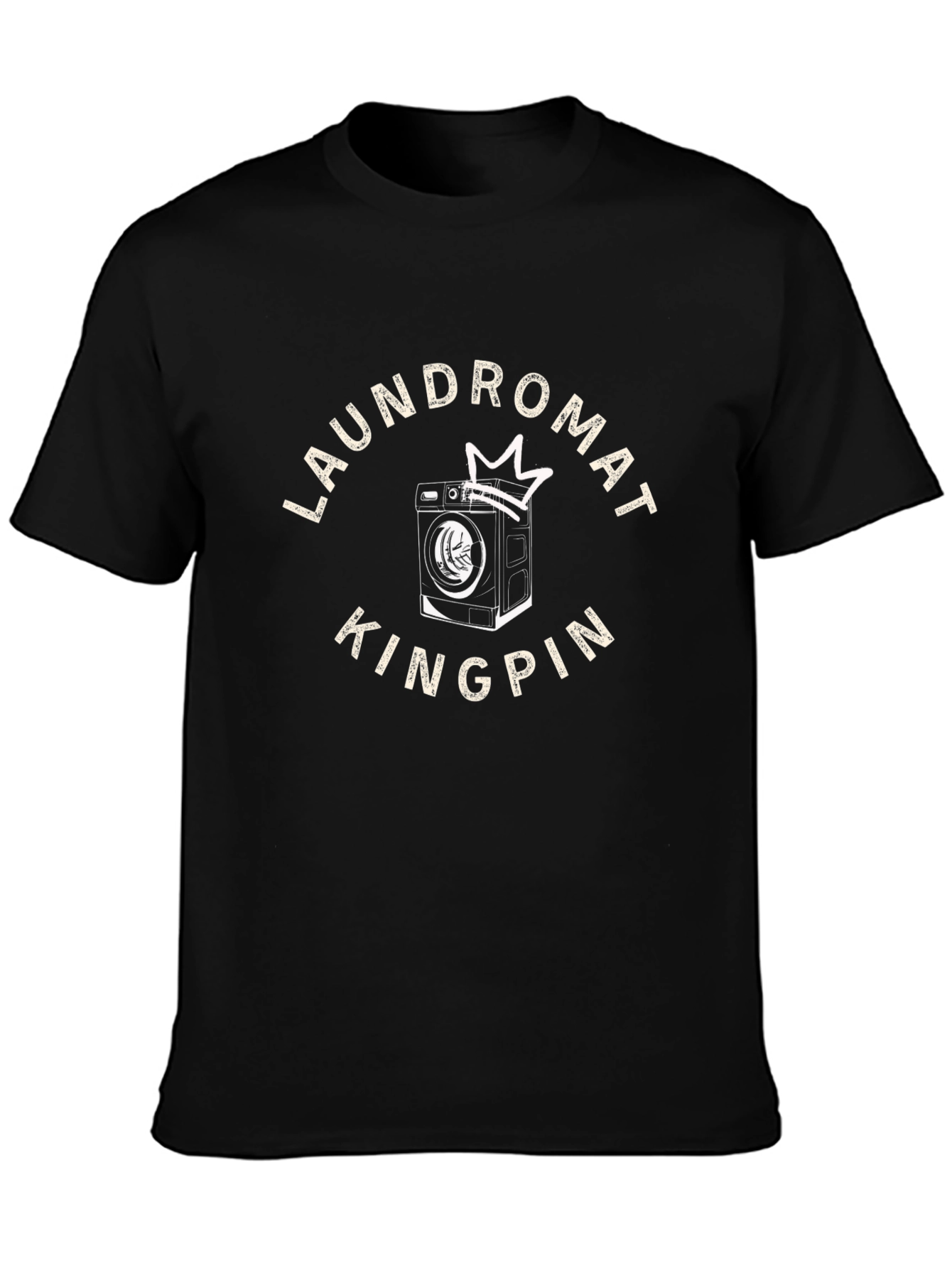 Laundromat Kingpin Graphic Tee - Black Cotton T-Shirt