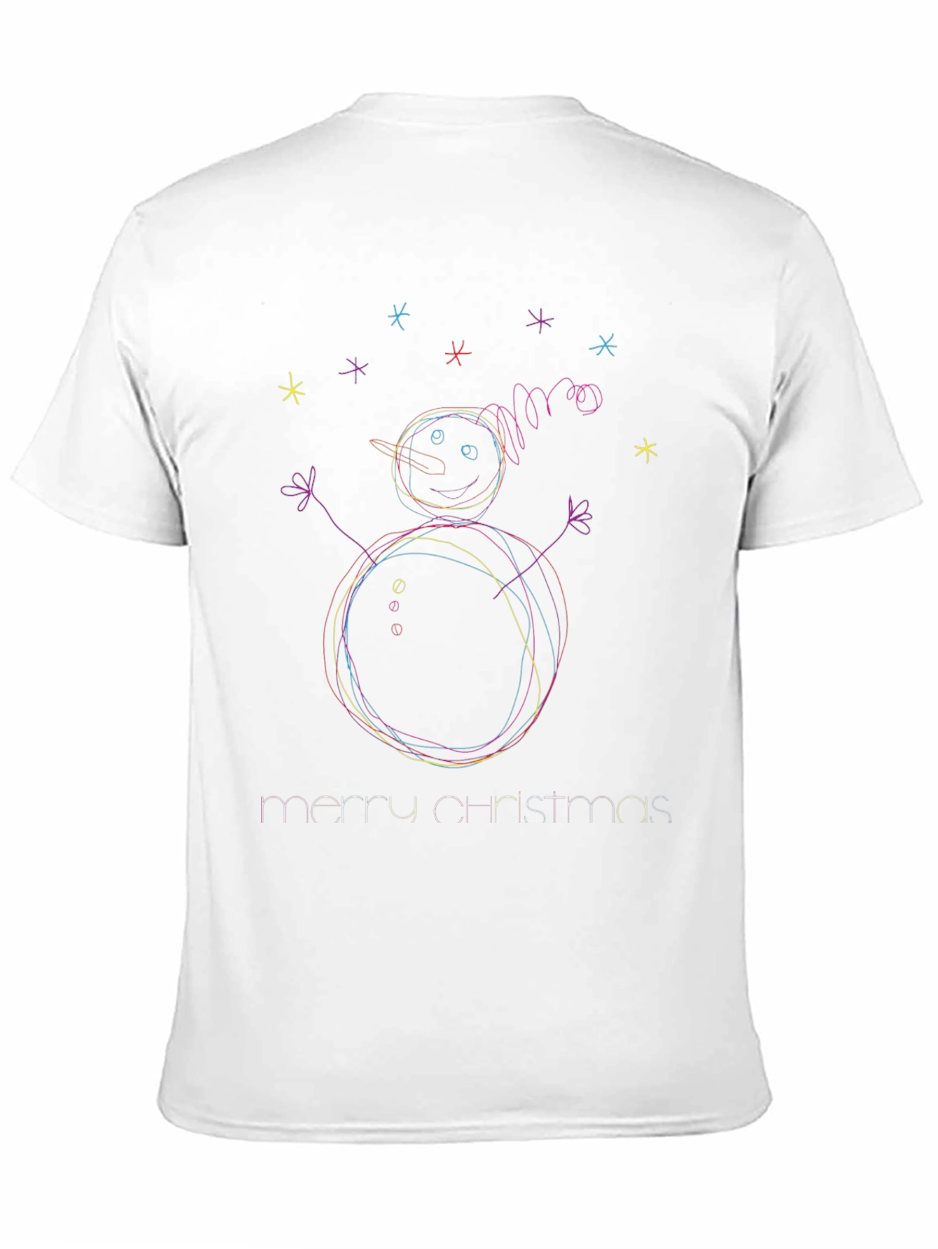 Festive Snowman Scribble Tee - Holiday Cheer!
