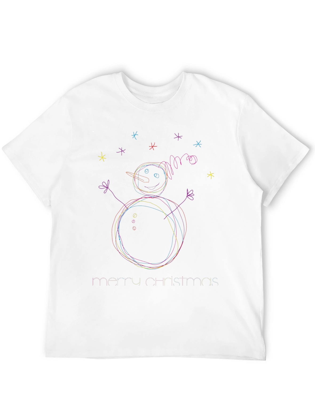 Festive Snowman Scribble Tee - Holiday Cheer!