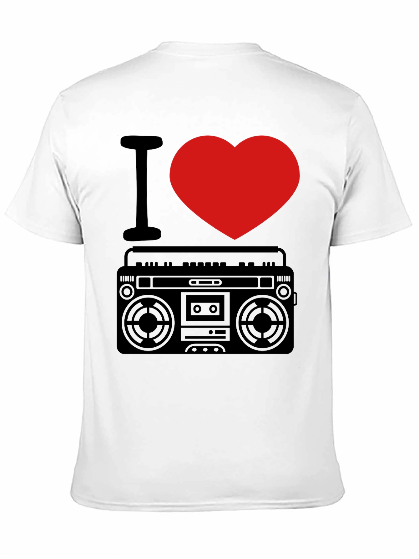 I Heart Boombox T-Shirt - Retro Music Lover Tee