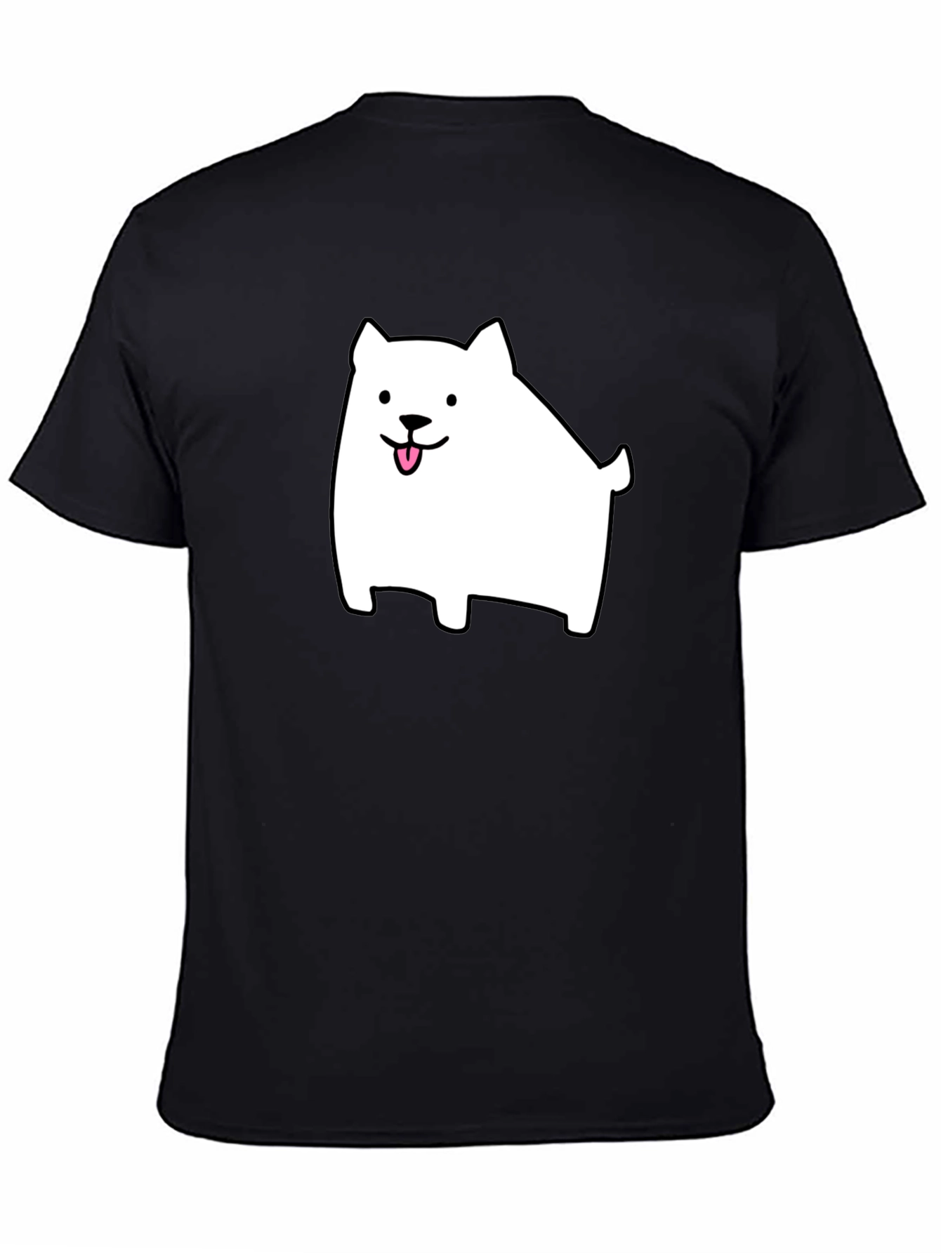 Cute Dog Graphic Black T-Shirt