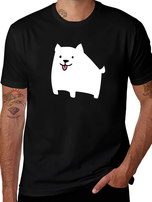 Cute Dog Graphic Black T-Shirt