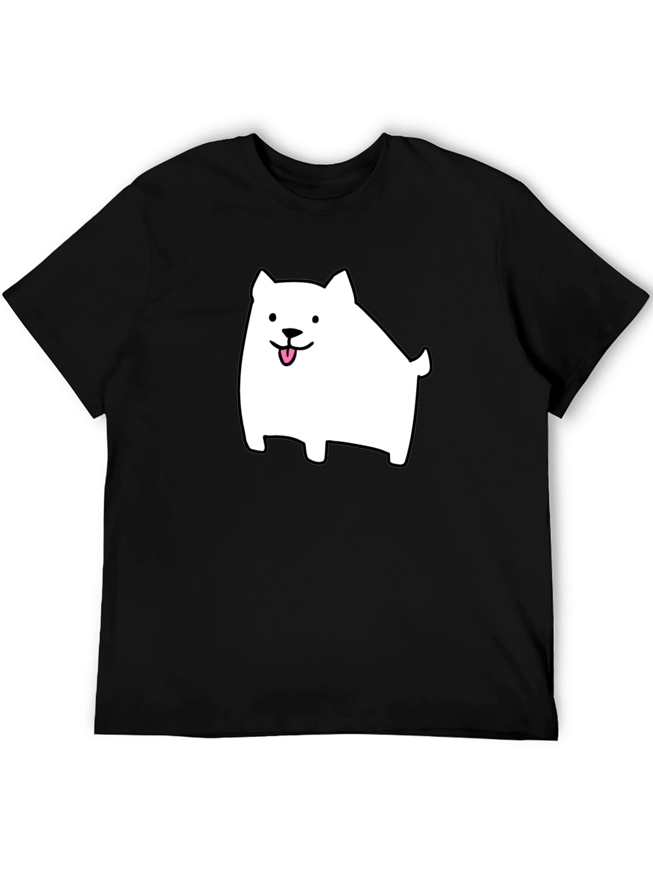 Cute Dog Graphic Black T-Shirt