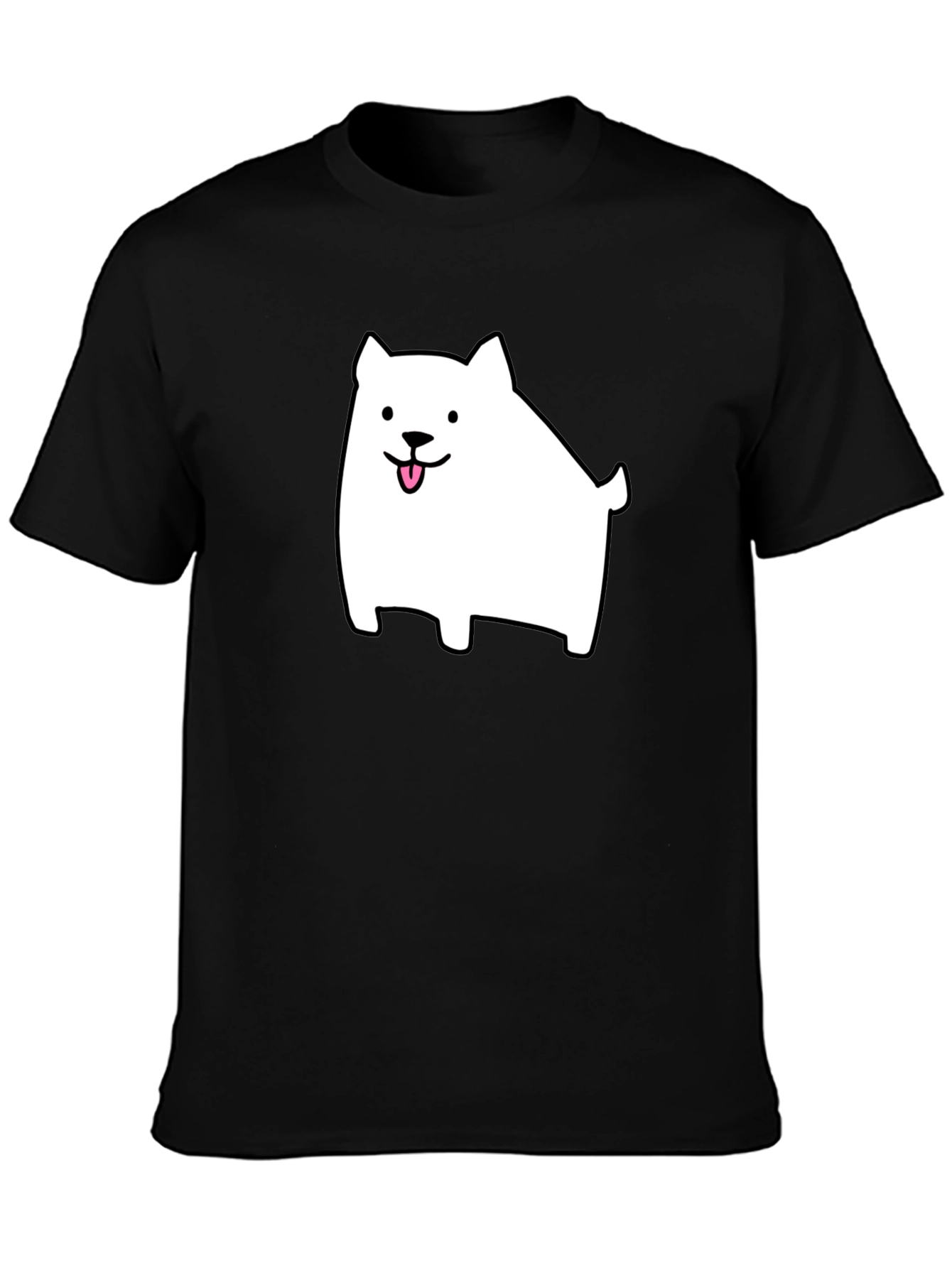 Cute Dog Graphic Black T-Shirt