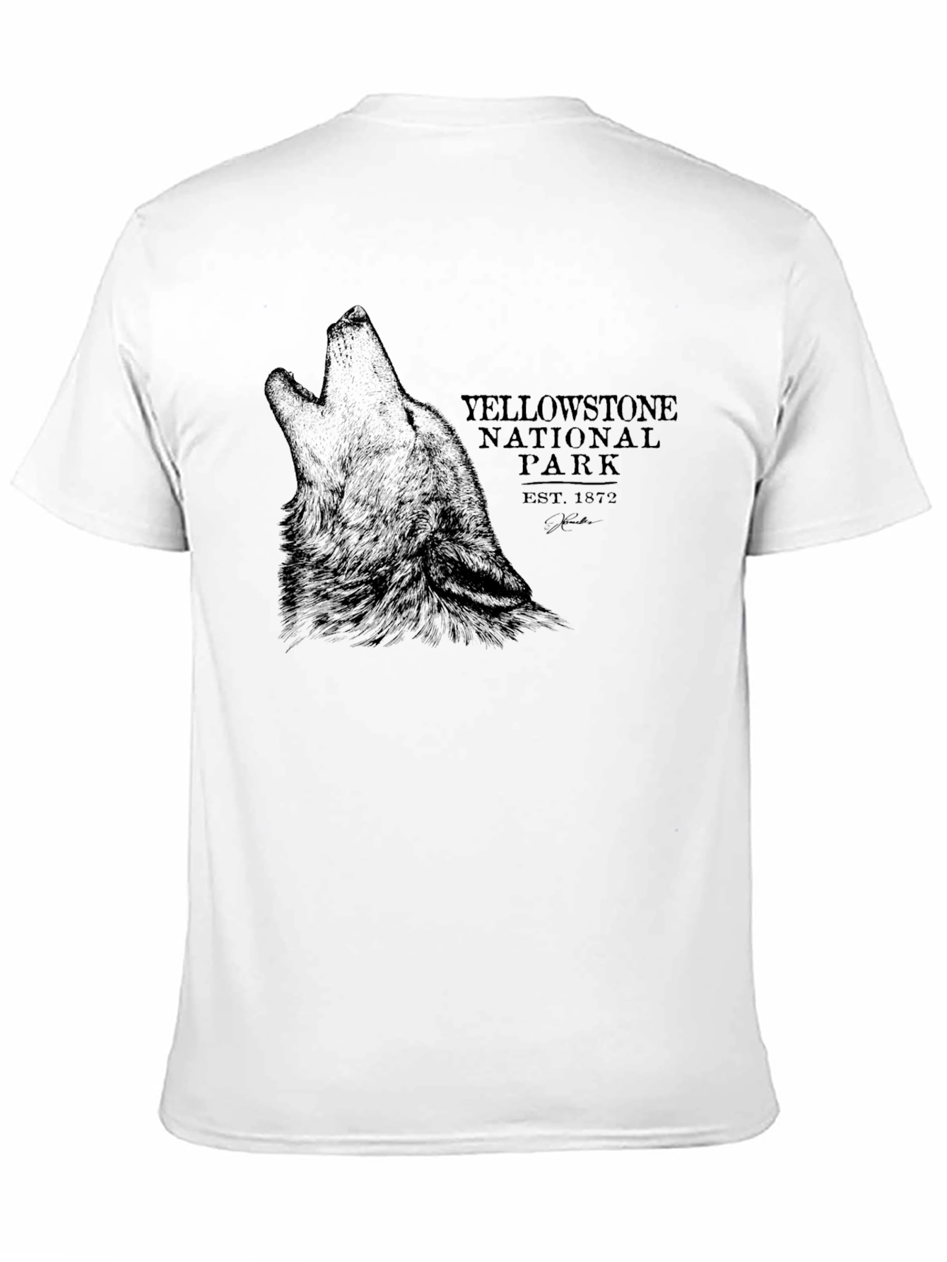 Yellowstone National Park Wolf Graphic Tee
