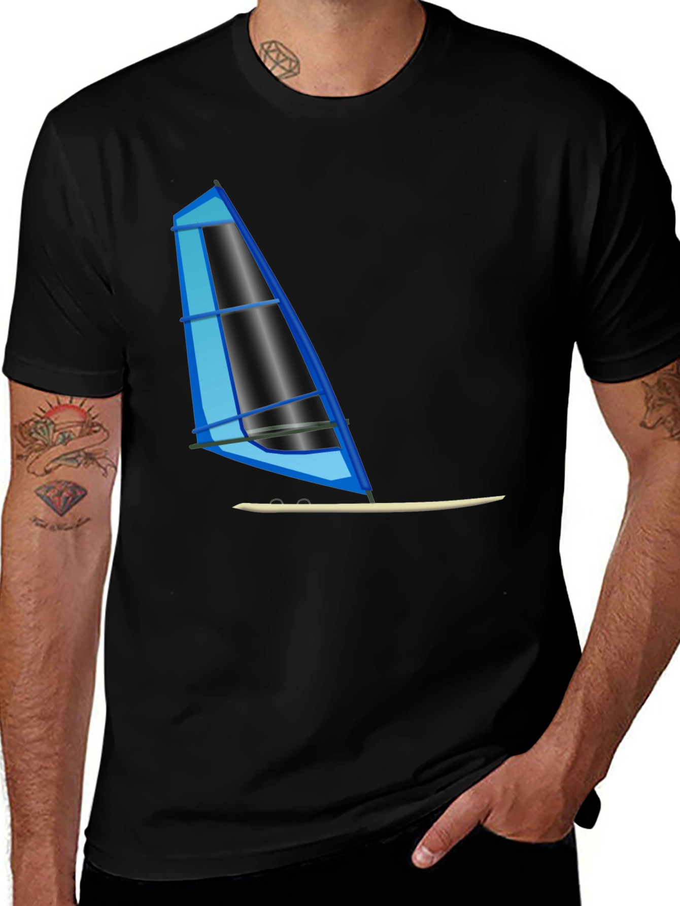 Windsurfing Graphic T-Shirt - Cool Watersport Design