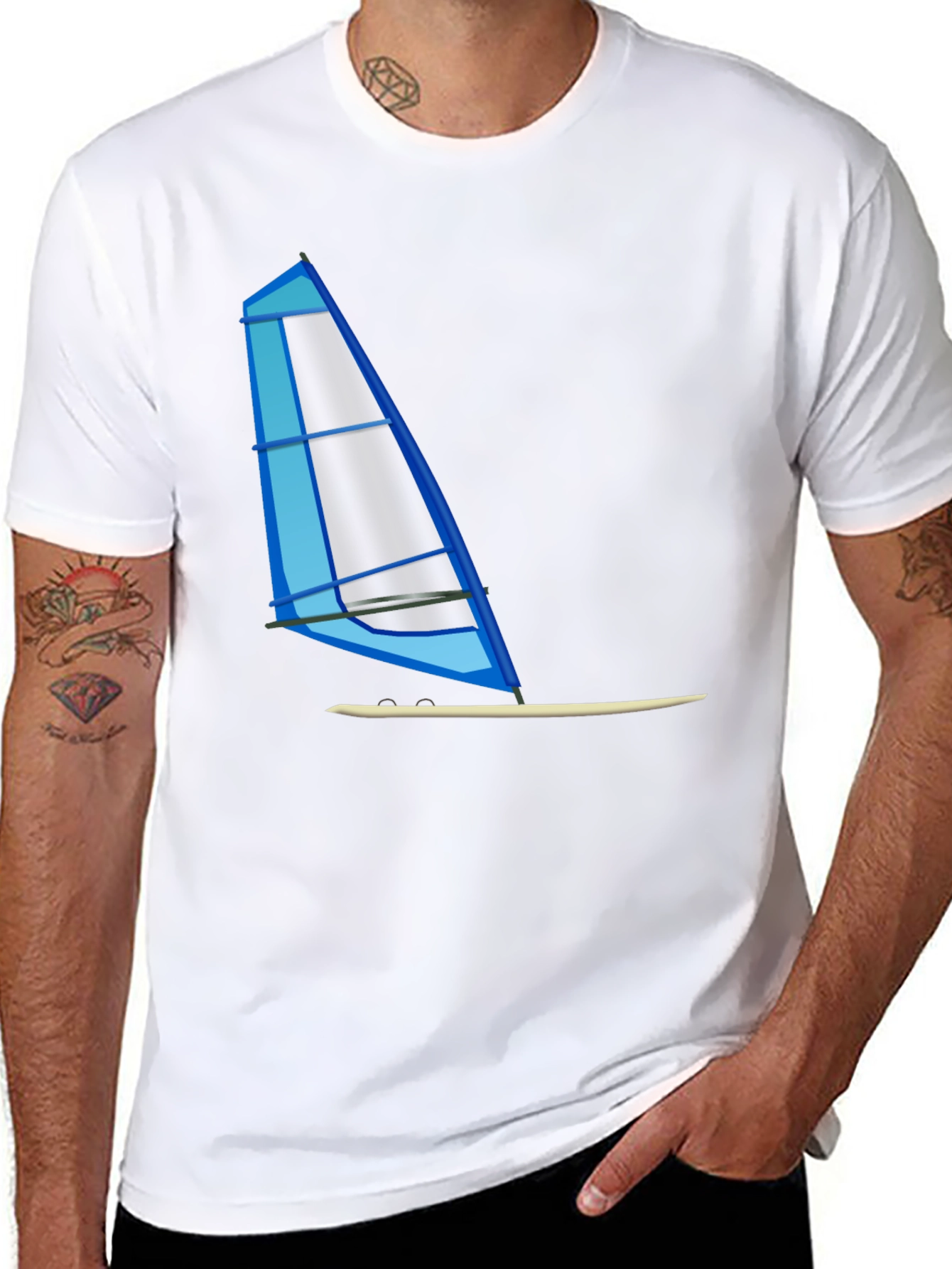 Windsurfing Graphic T-Shirt - Cool Watersport Design