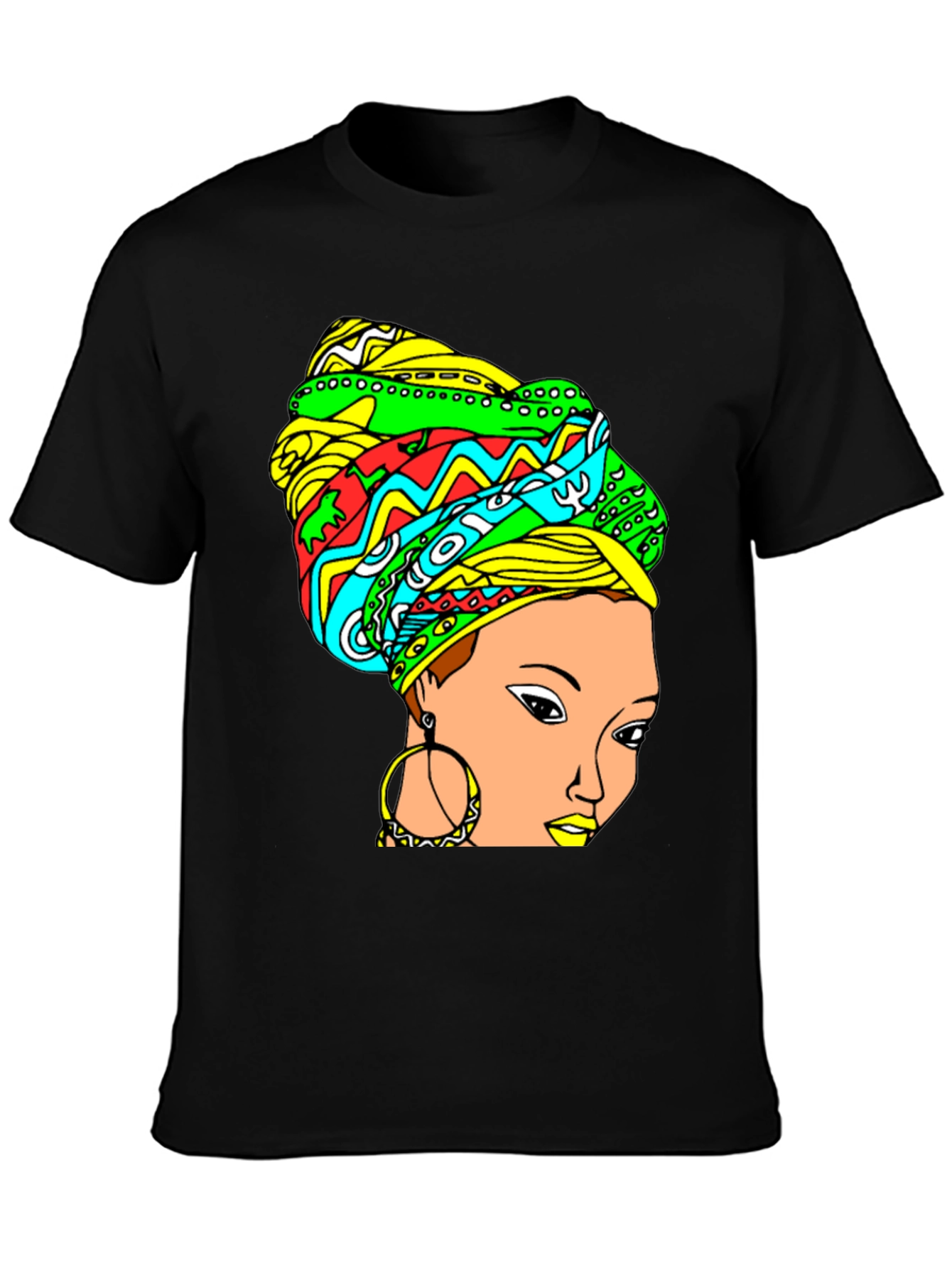 Vibrant Headwrap Graphic Tee