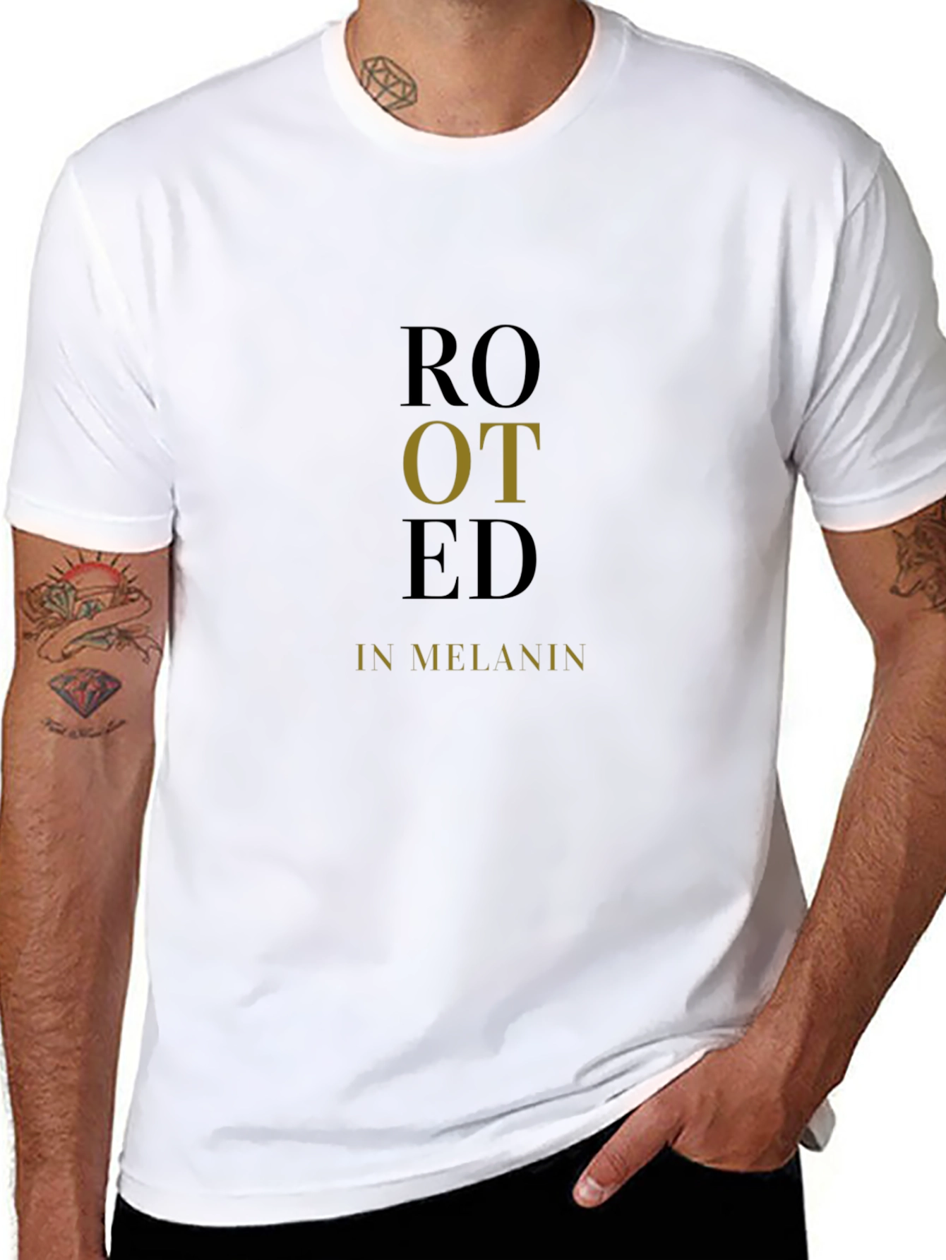 Rooted In Melanin Graphic Tee - Black