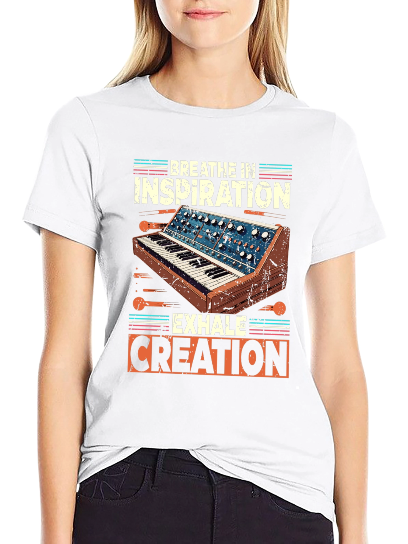 Breathe In Inspiration Synthesizer Graphic T-Shirt