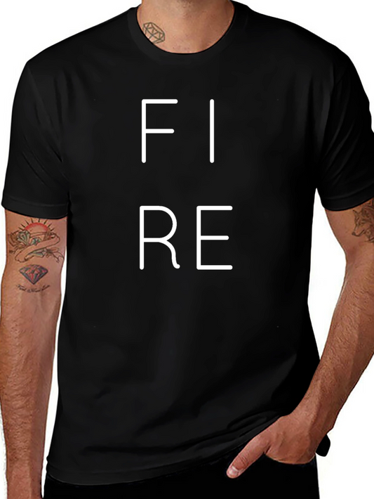 Fire T-Shirt - Bold Graphic Tee - Menswear