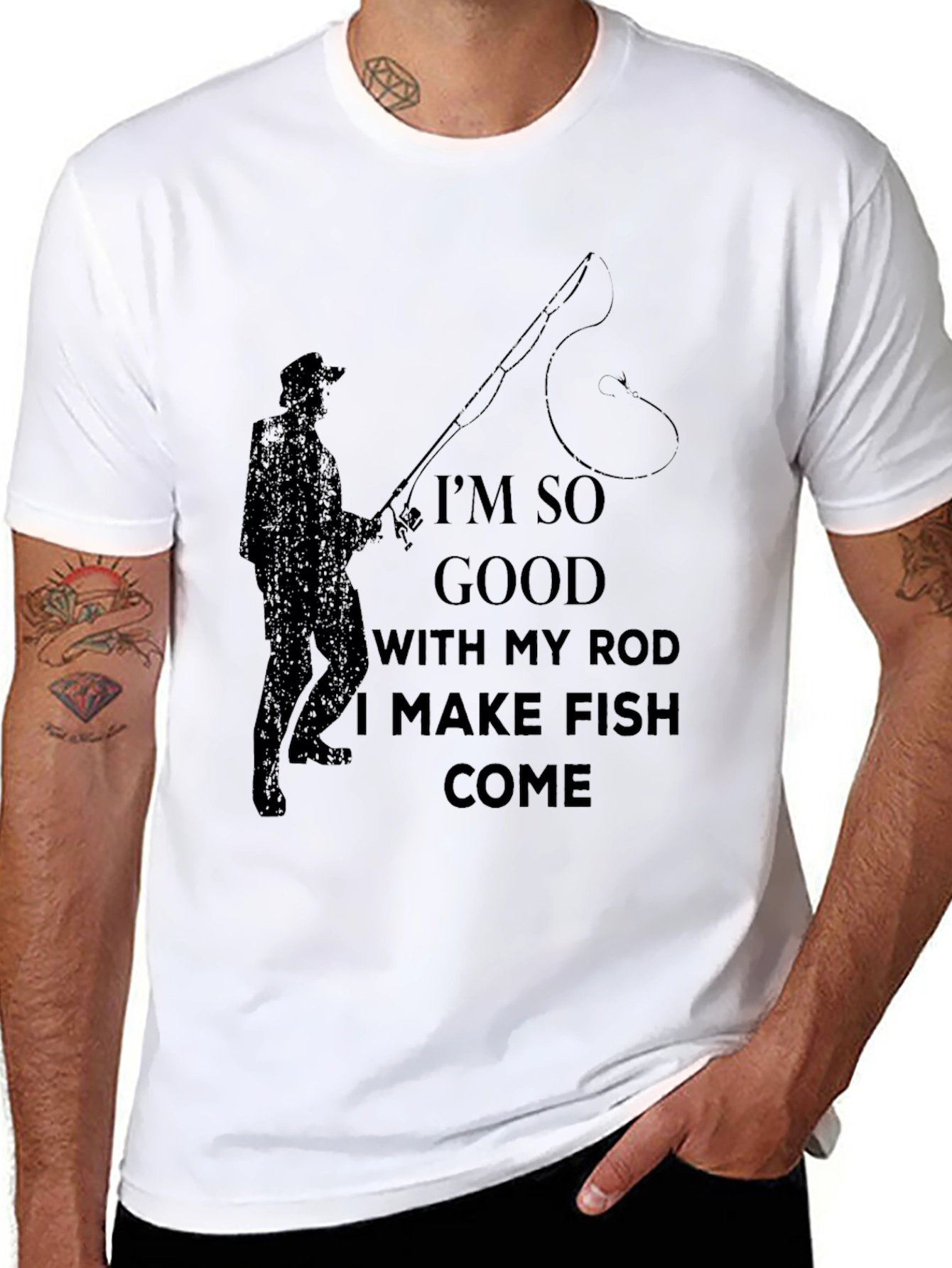 Fishing Humor T-Shirt -  I Make Fish Come