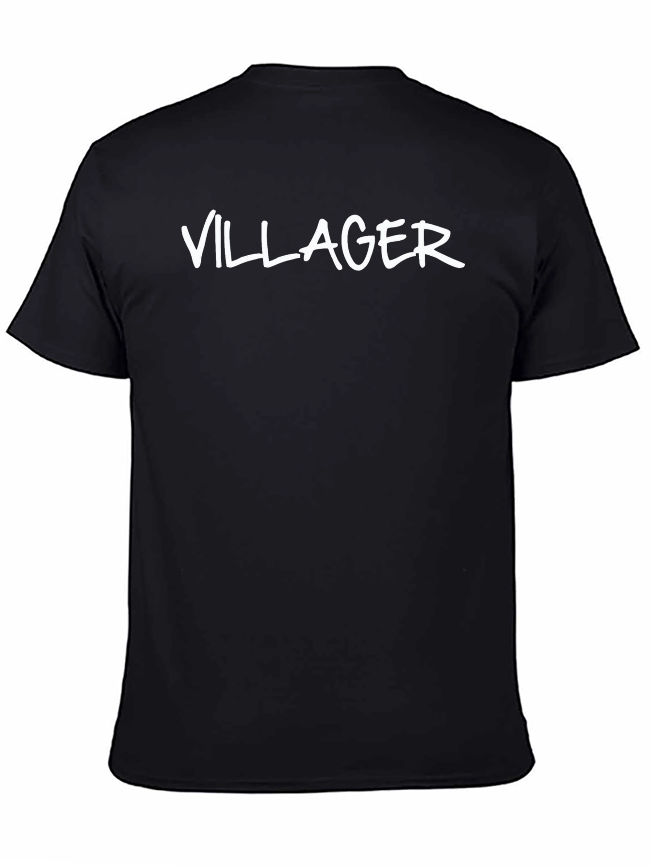 Villager Graphic Tee - Black Cotton Blend